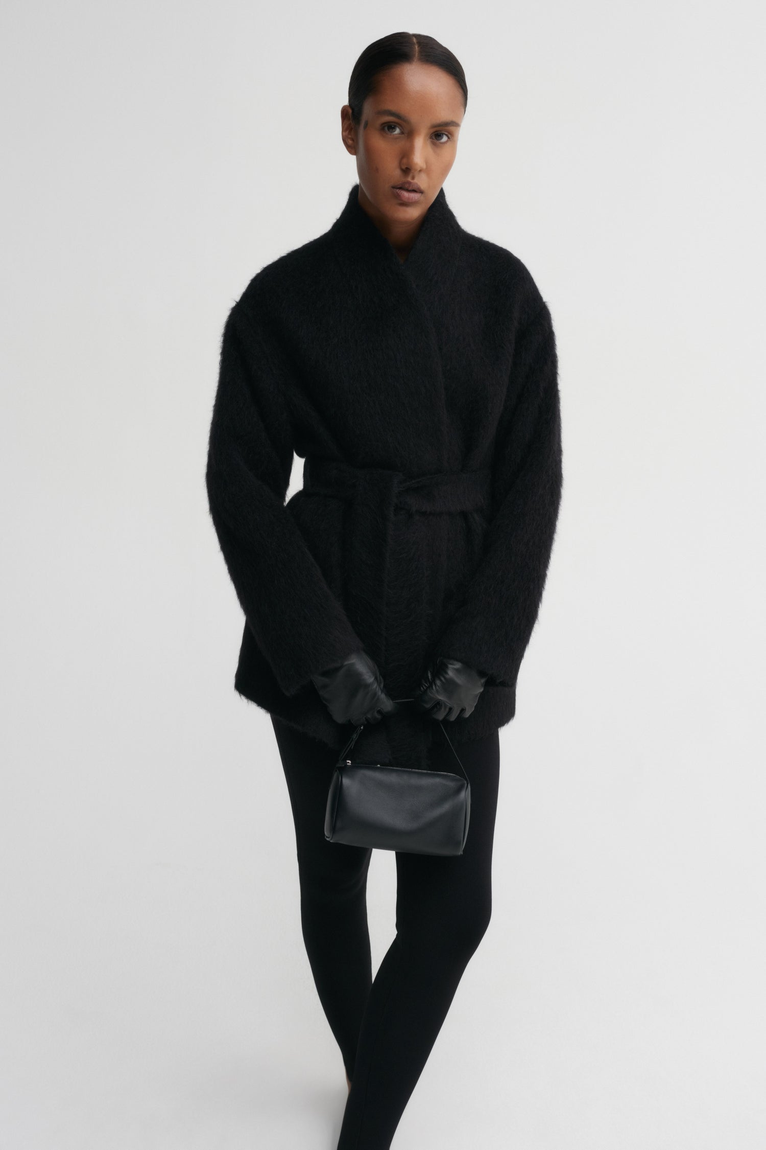 Noorie Mantel, schwarz
