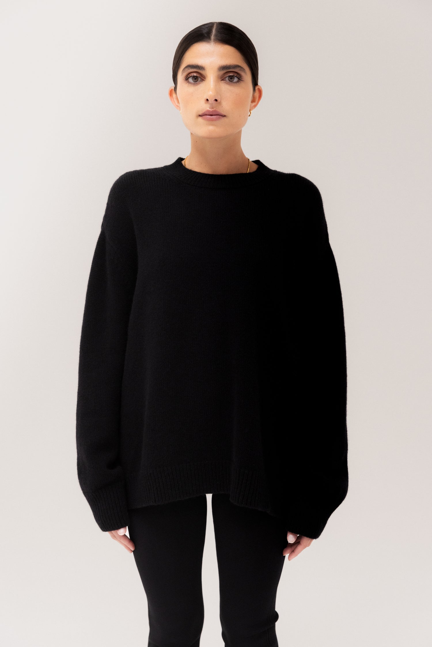 Flo Crewneck Sweater, black