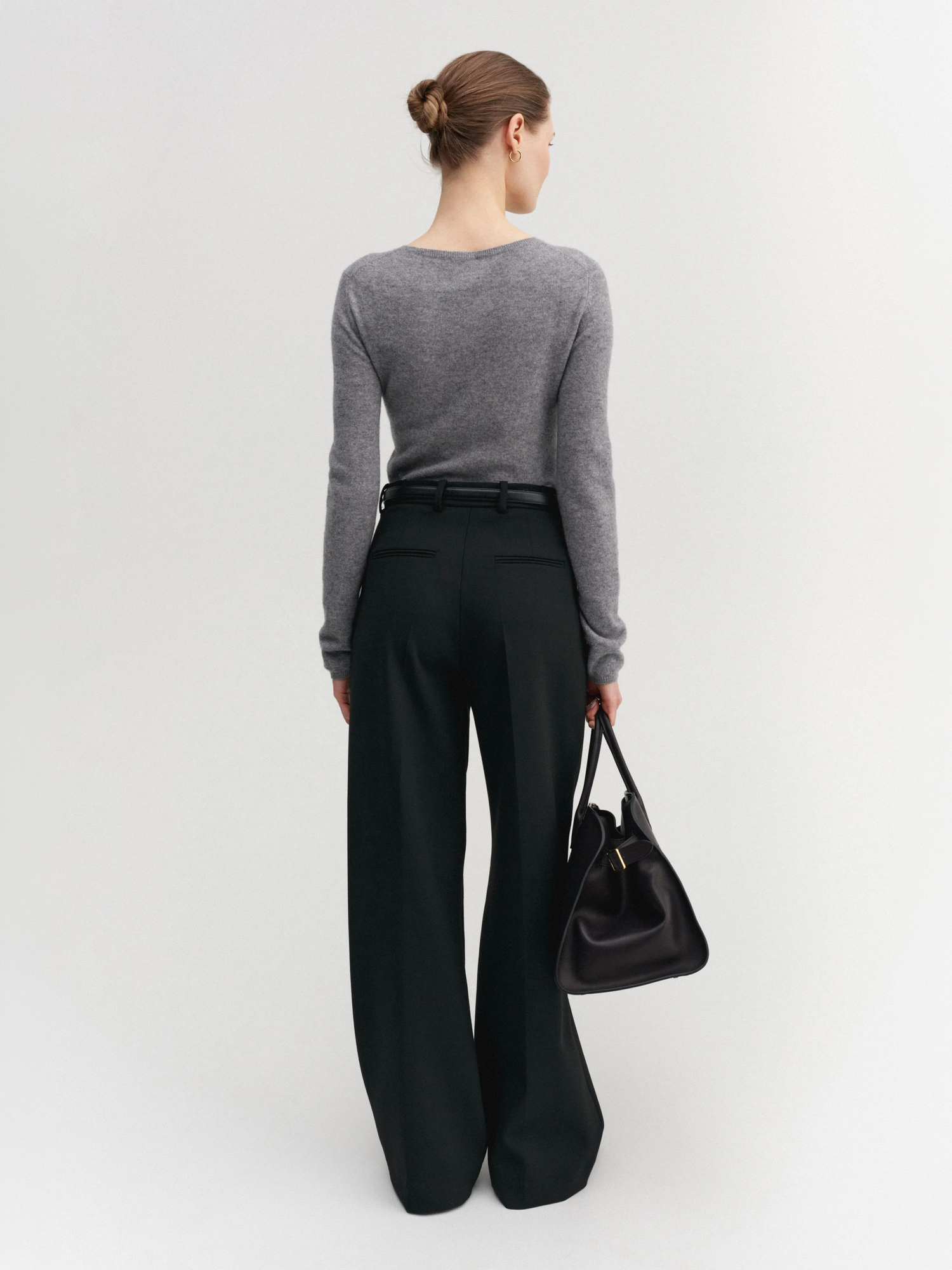 Pull col roulé awa, gris