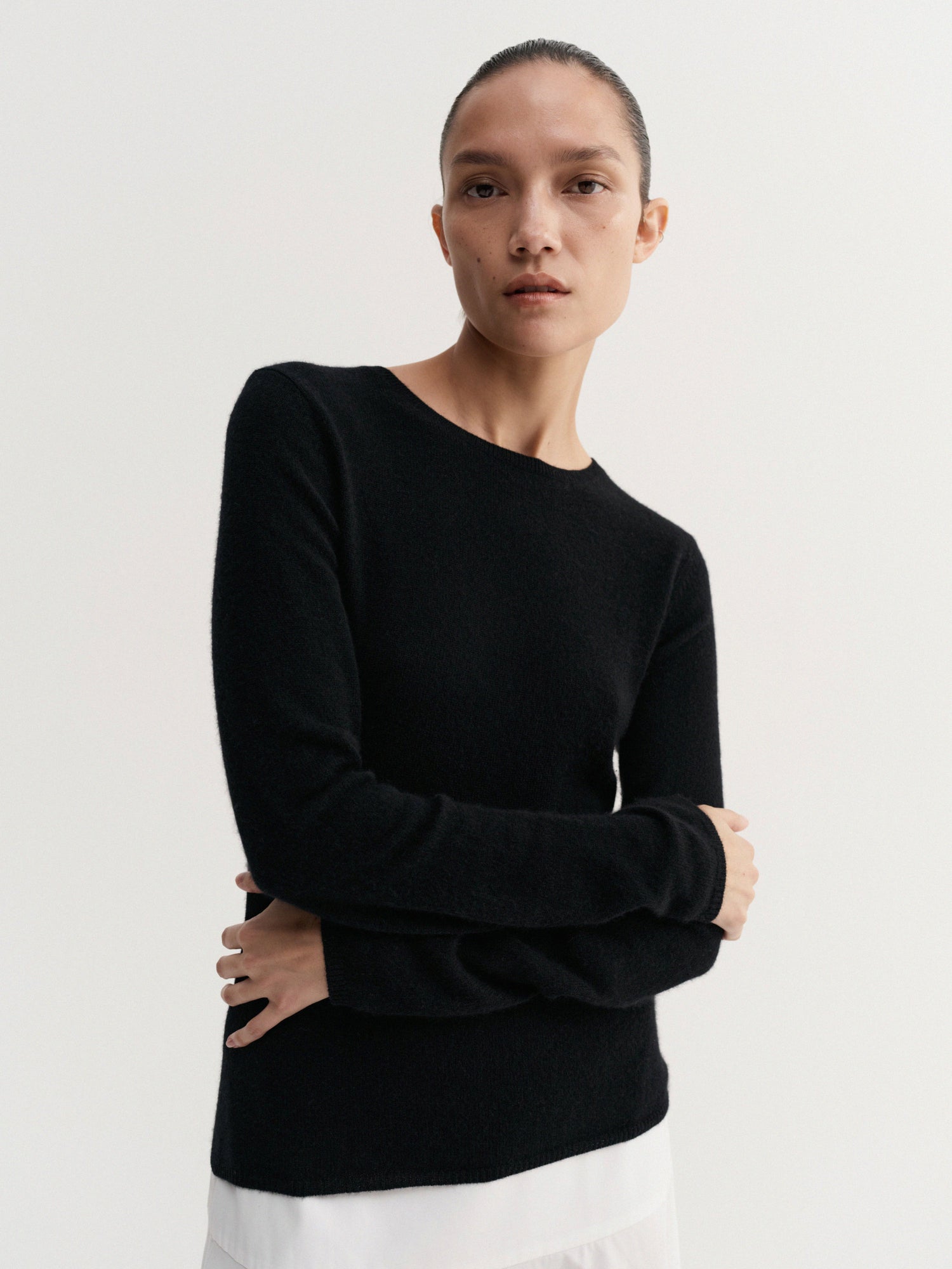 Pull col roulé Awa, noir