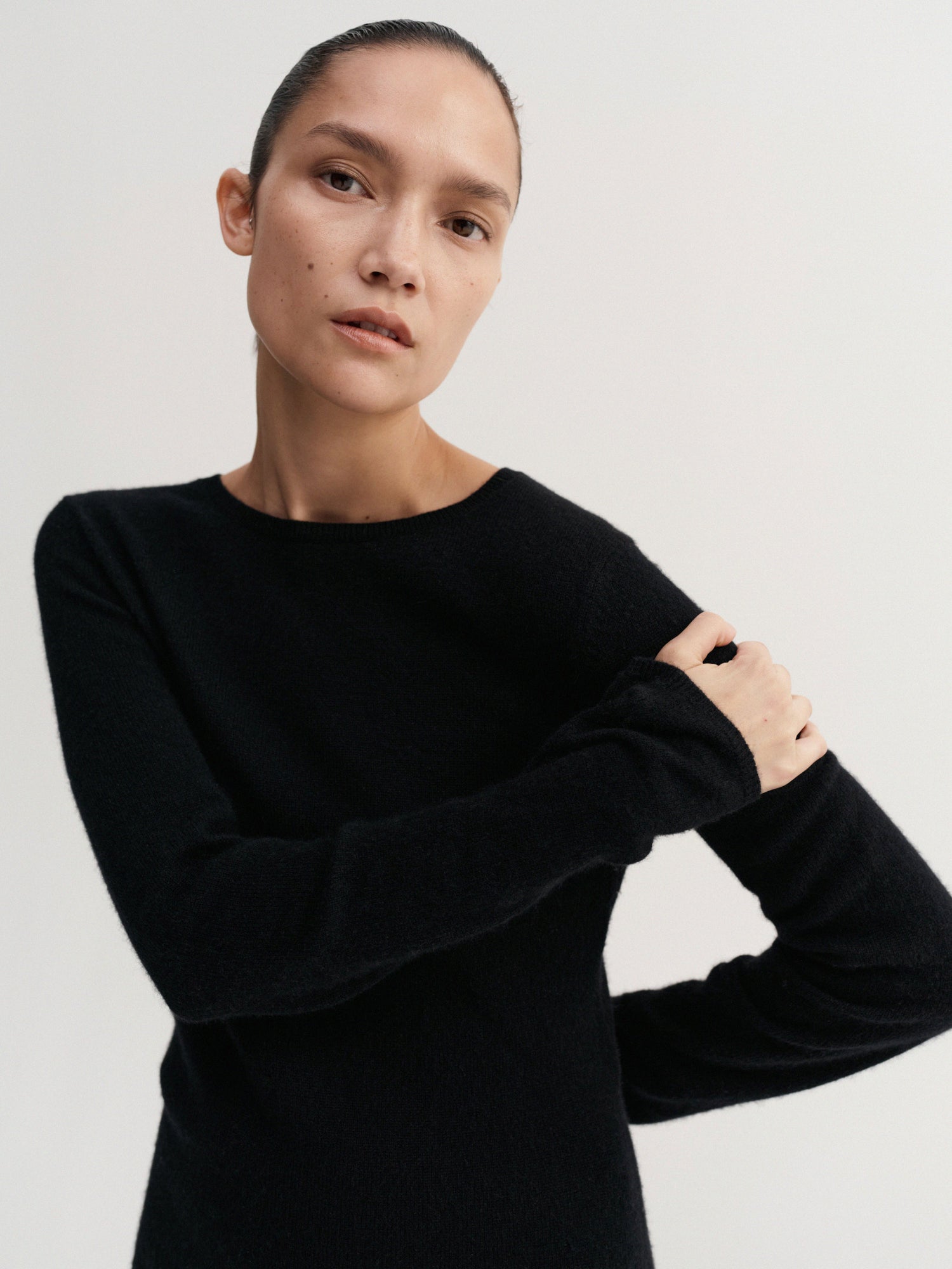 Pull col roulé Awa, noir