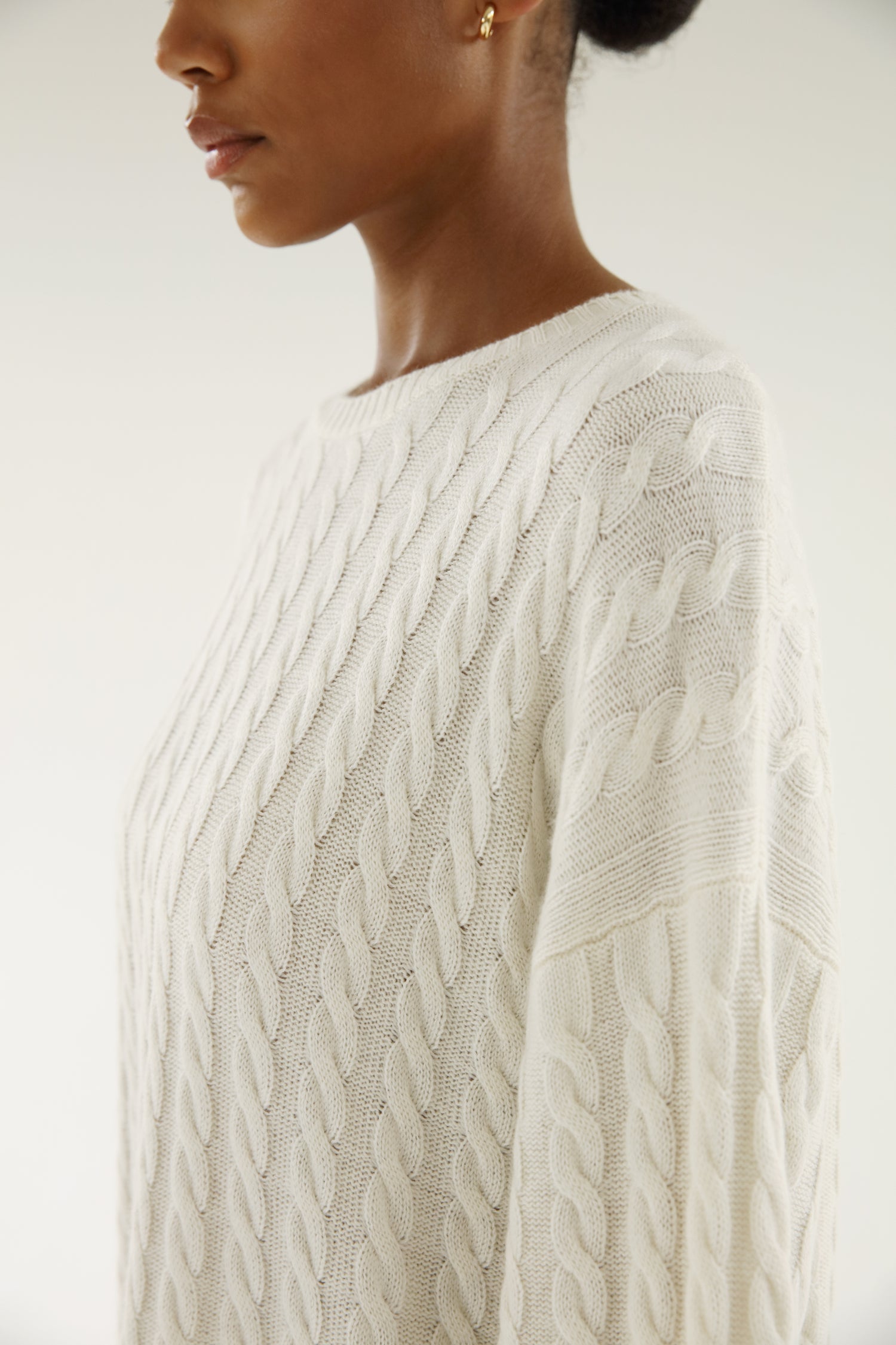 Noma Cable Knit Dress, cream