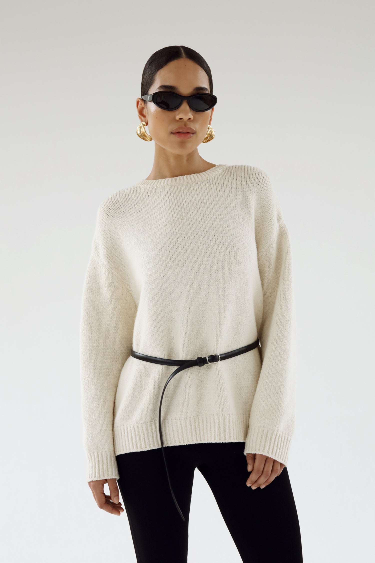 Flor Crewneck Sweater, shell