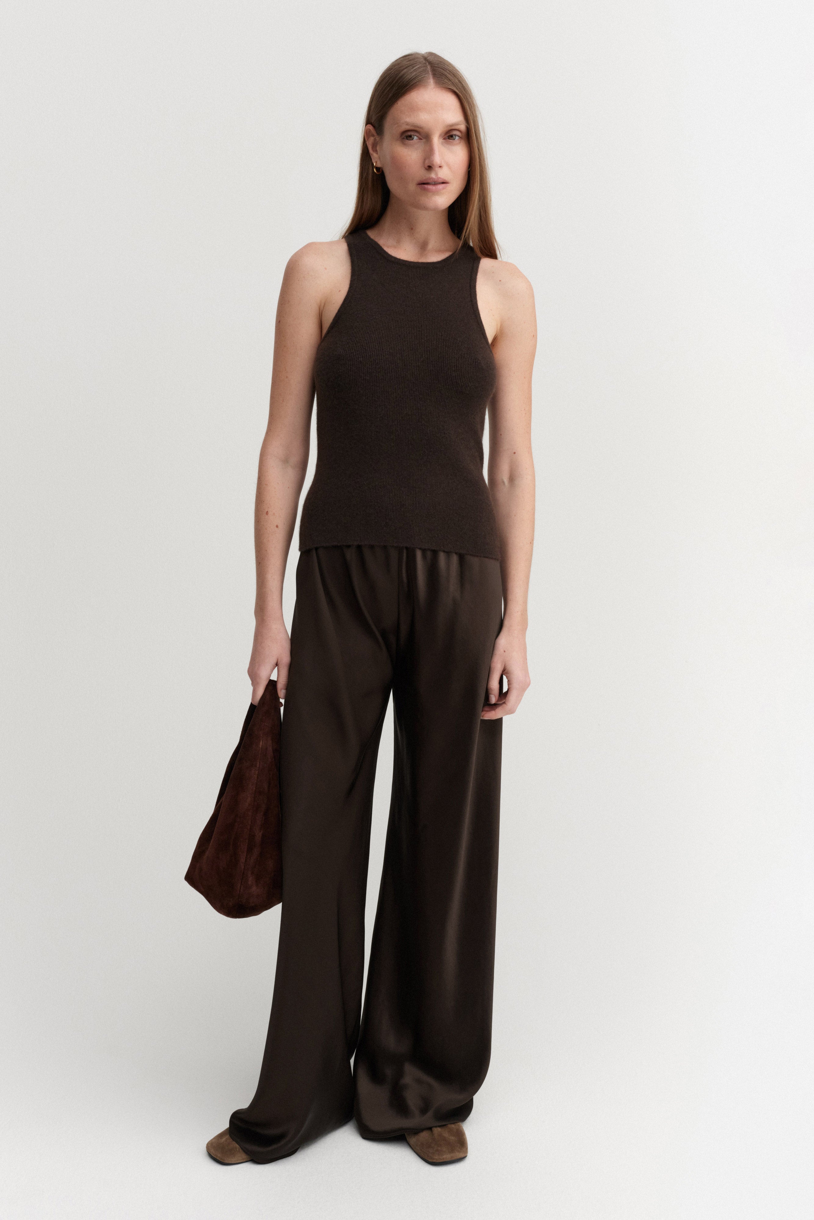 Bias Satin Pants, chocolate – ALMADA LABEL
