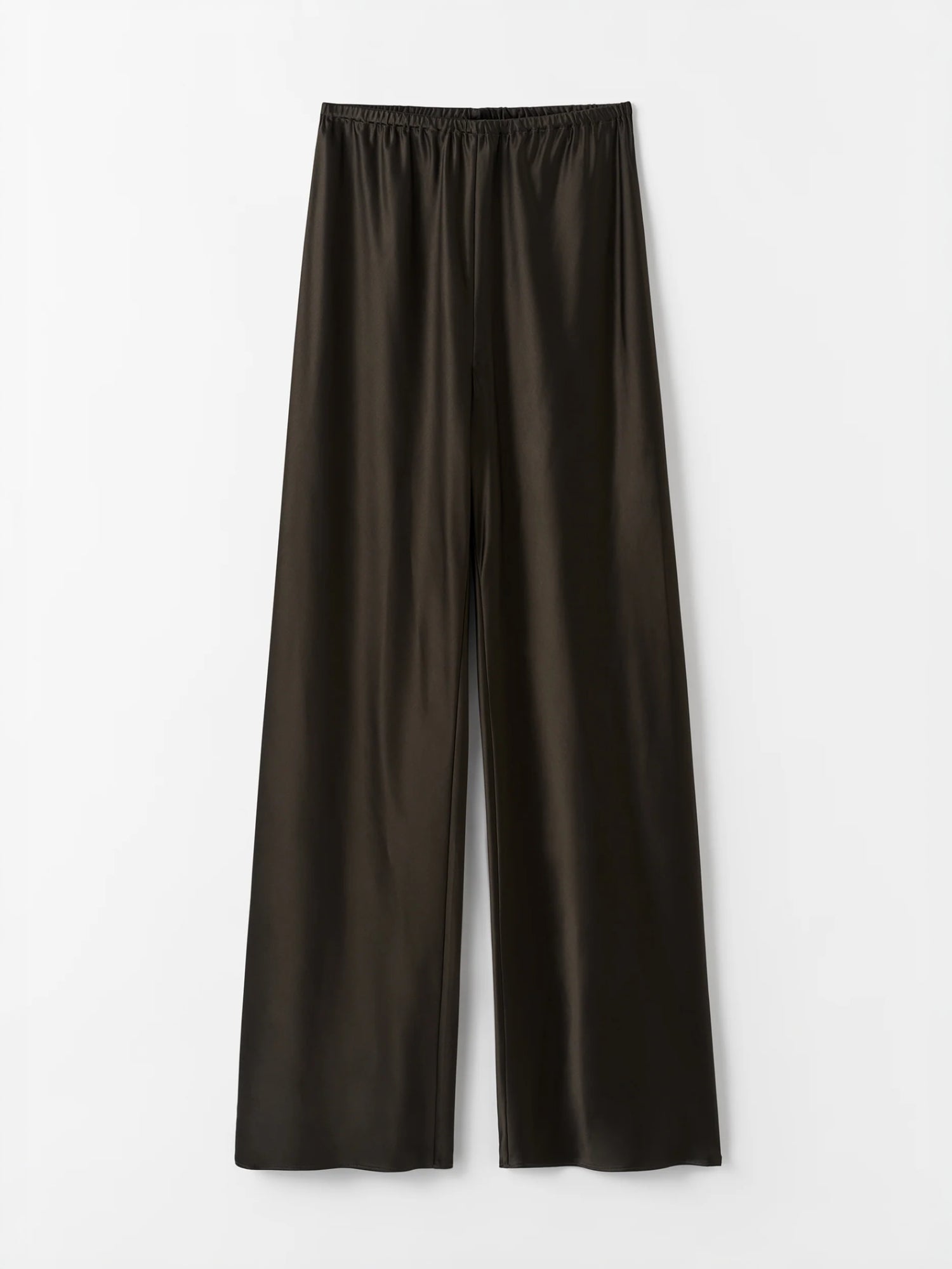 Bias Satin Pants, chocolate