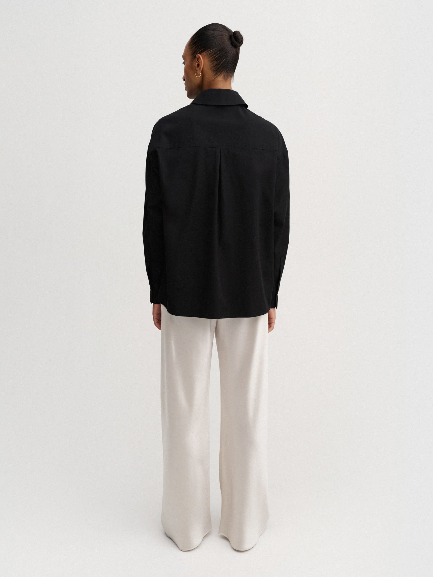 Bias Satin Pants, pearl