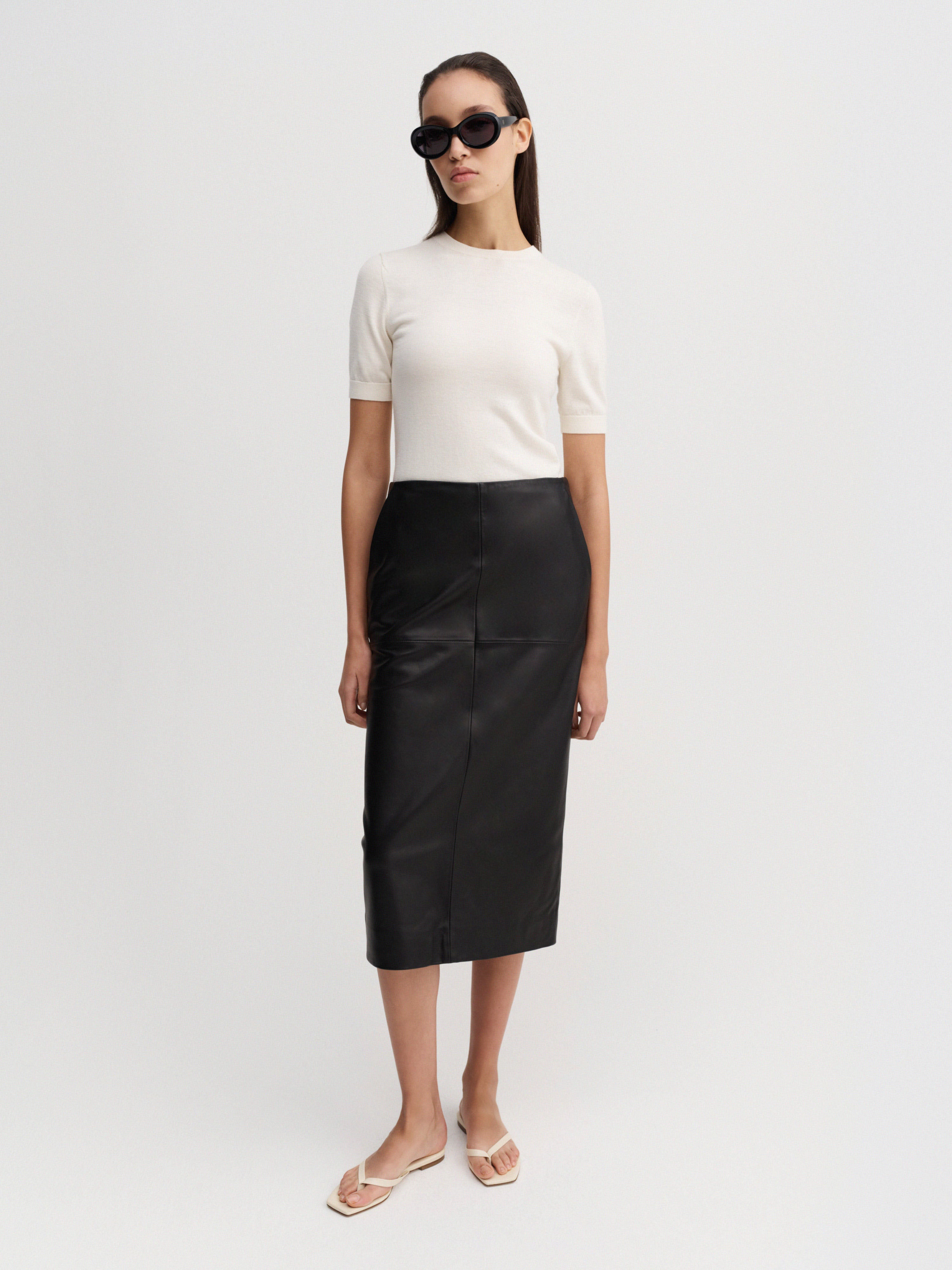Birdy Leather Skirt, black – ALMADA LABEL