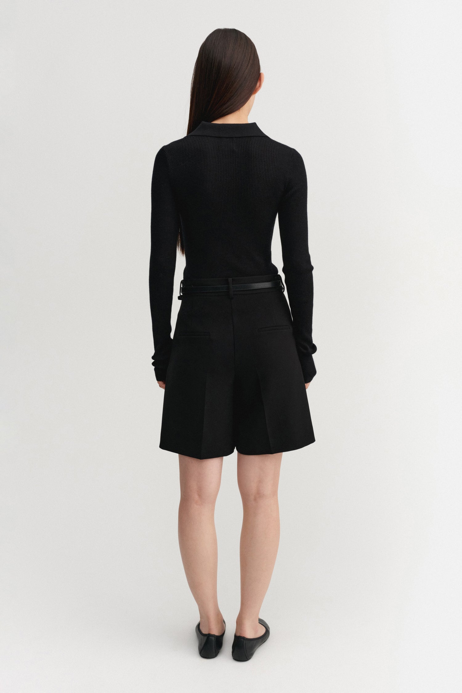 Blair Crepe Shorts, black