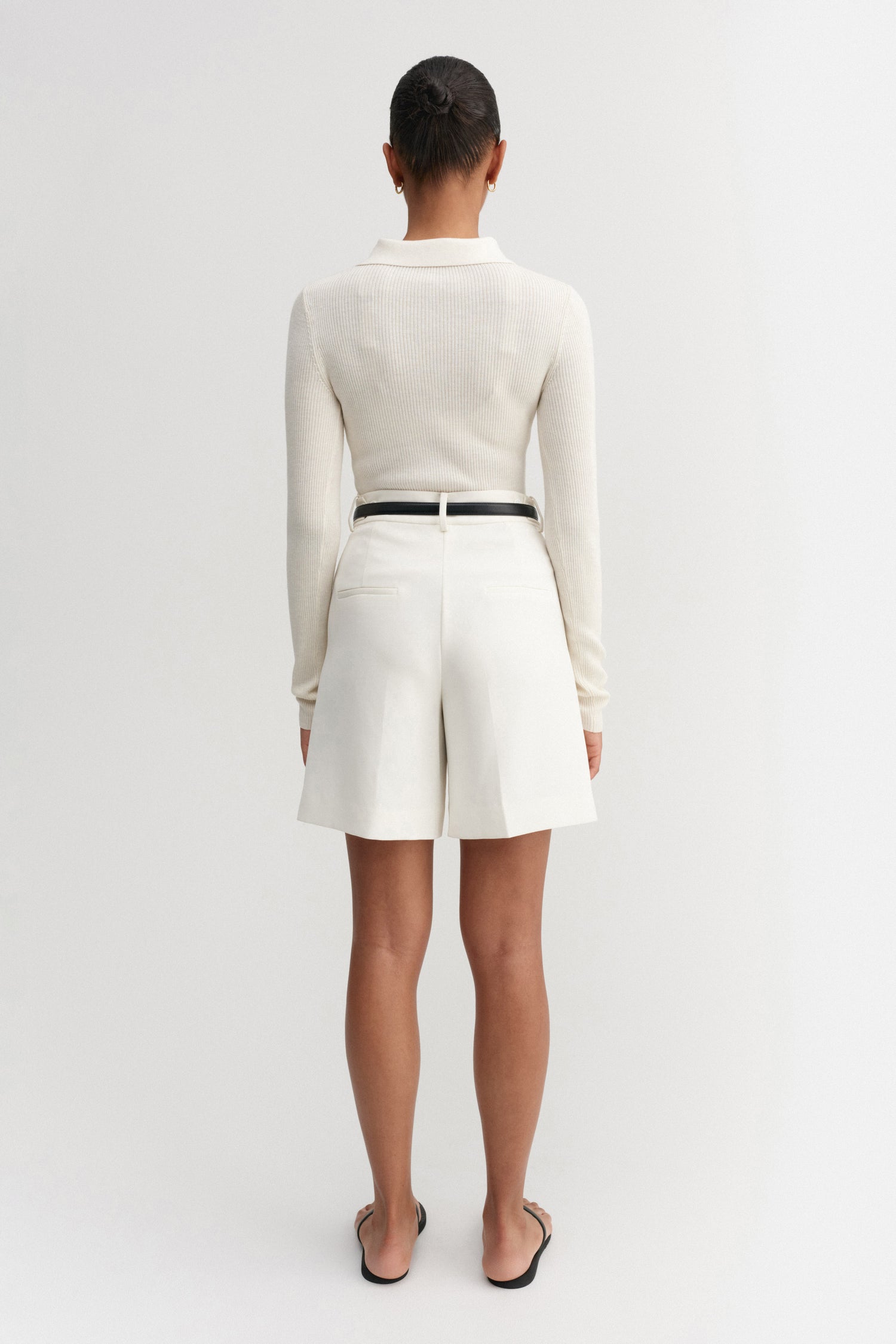 Blair Crepe Shorts, cream