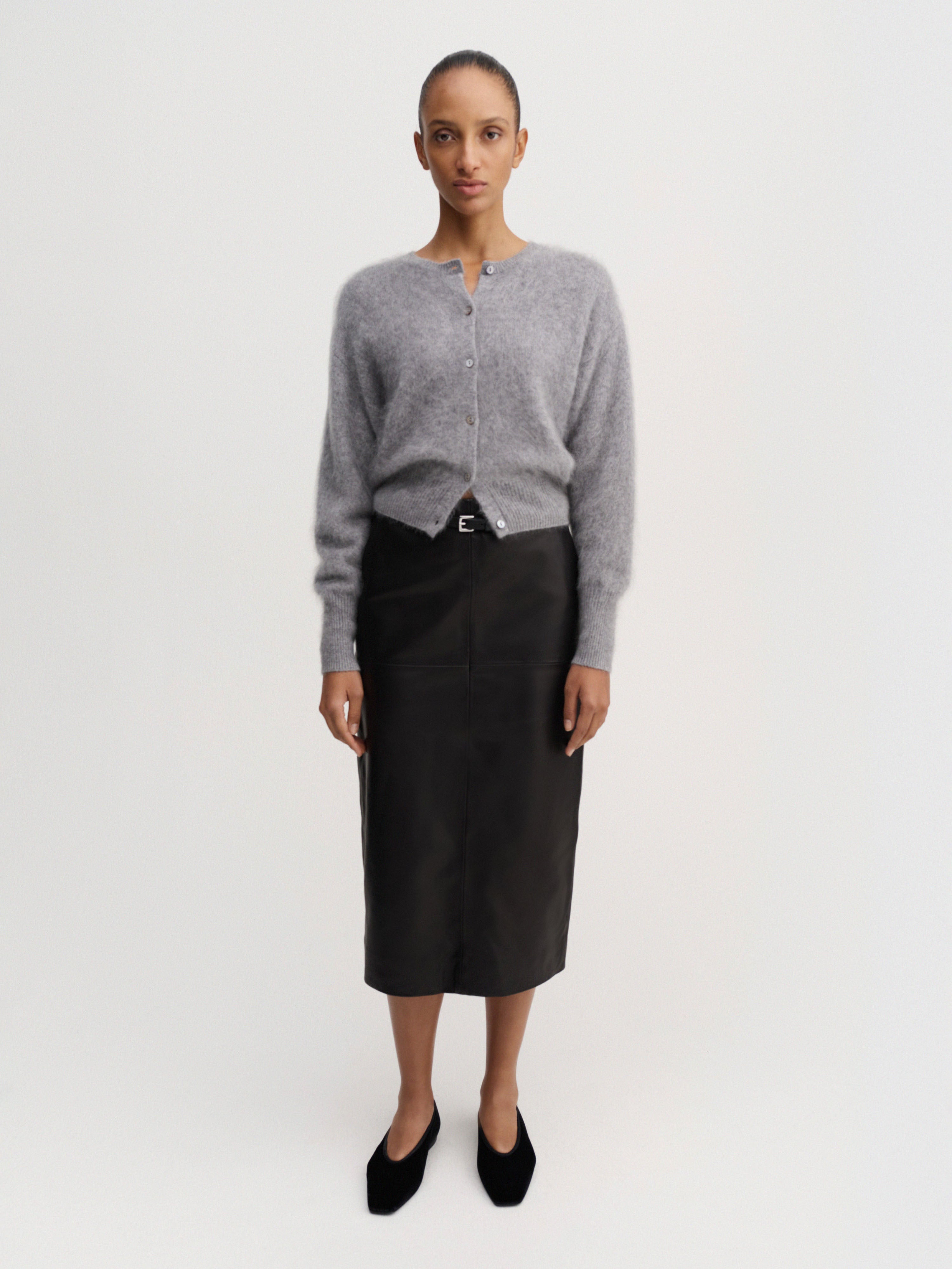 Coco Brushed Cardigan, grey – ALMADA LABEL