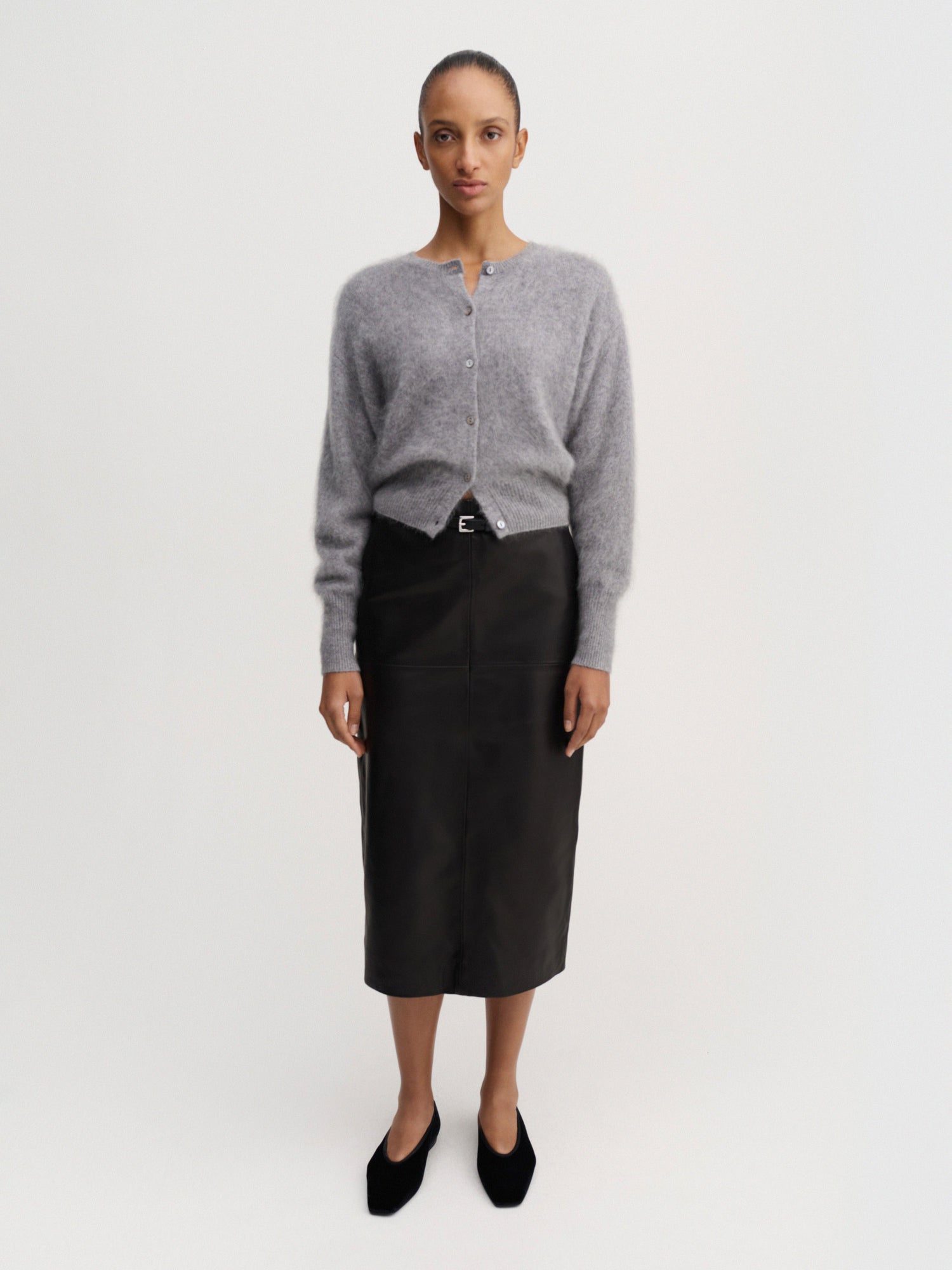 Coco Brushed Cardigan, grey