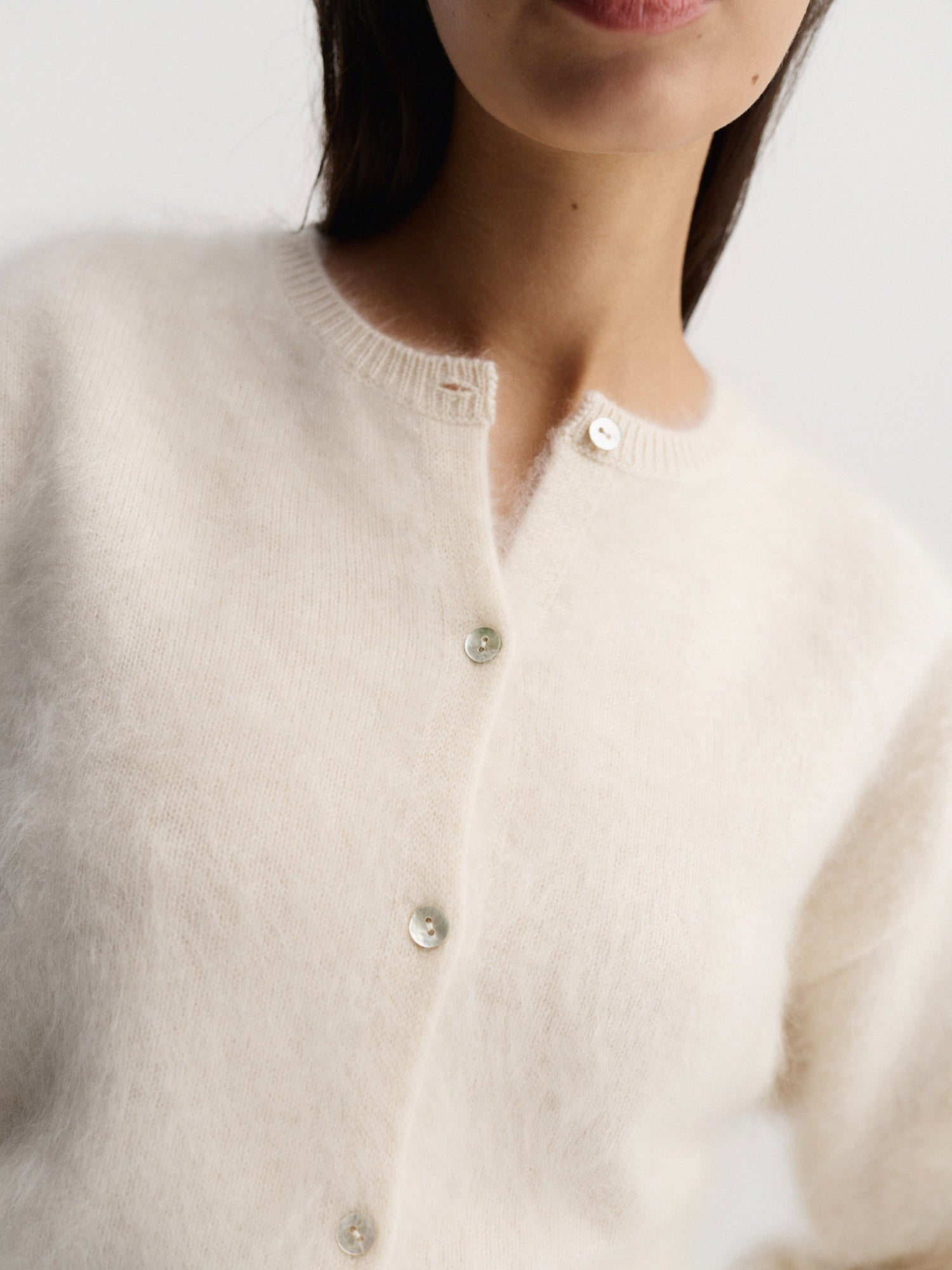 Coco Brushed Cardigan, vanilla