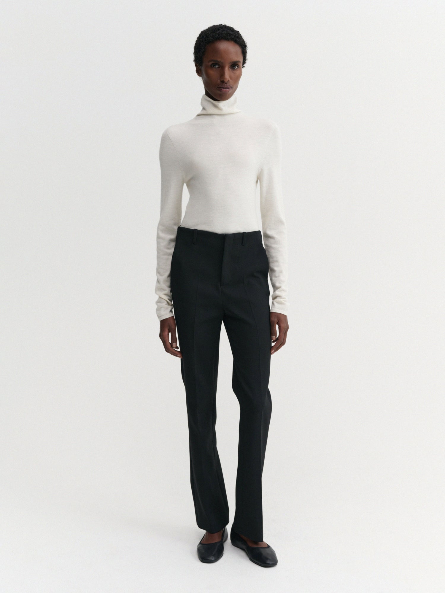 Farra Turtleneck Top, cream