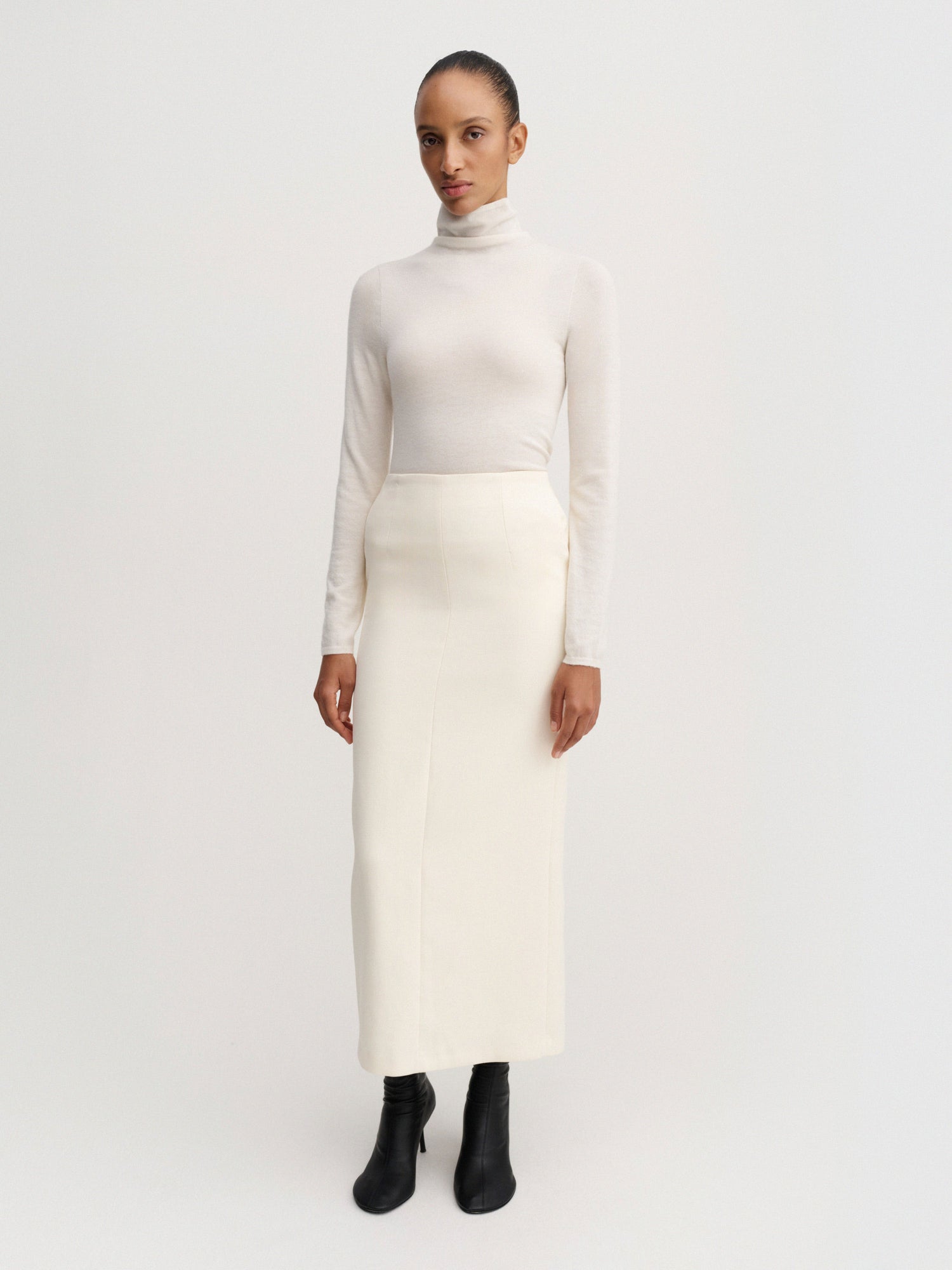 Farra Turtleneck Top, cream