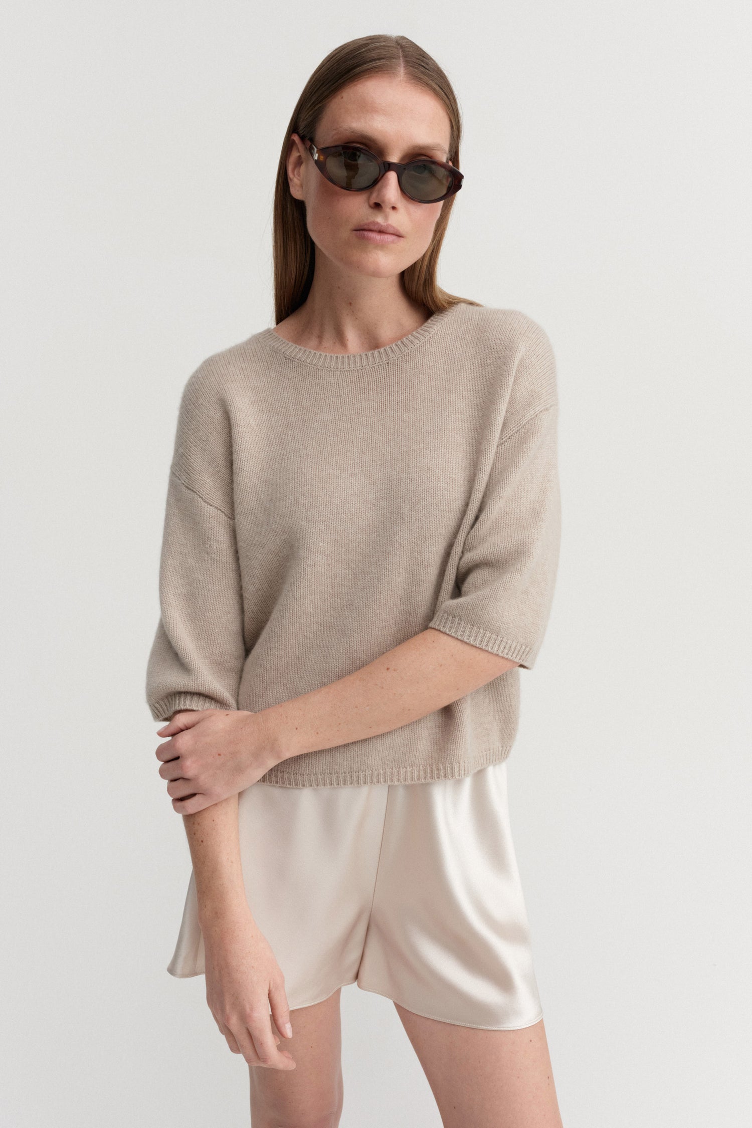 Fei-T-Shirt, taupe
