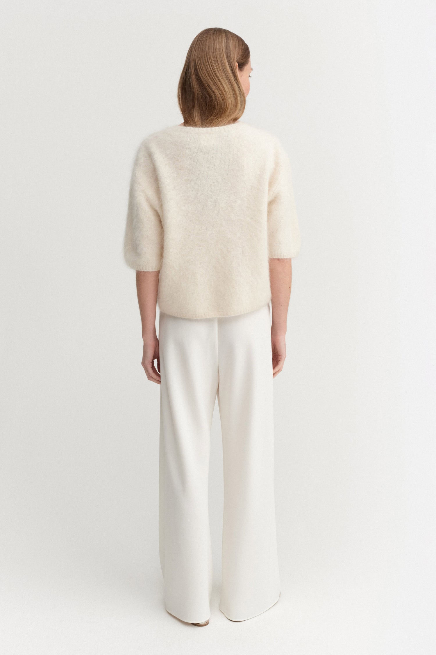 Fei Brushed T-shirt, cream