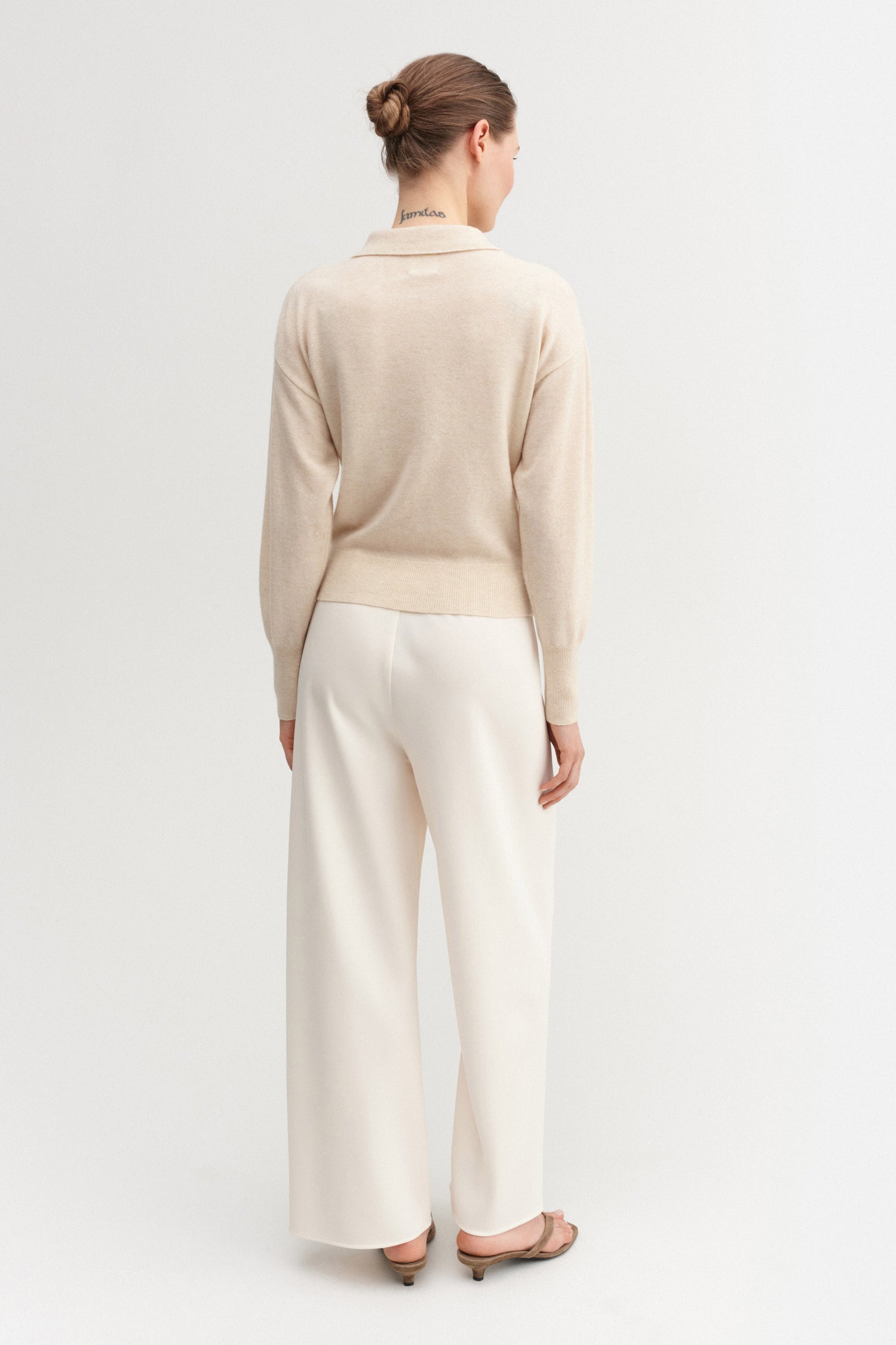 Fern collar cardigan, vanilla