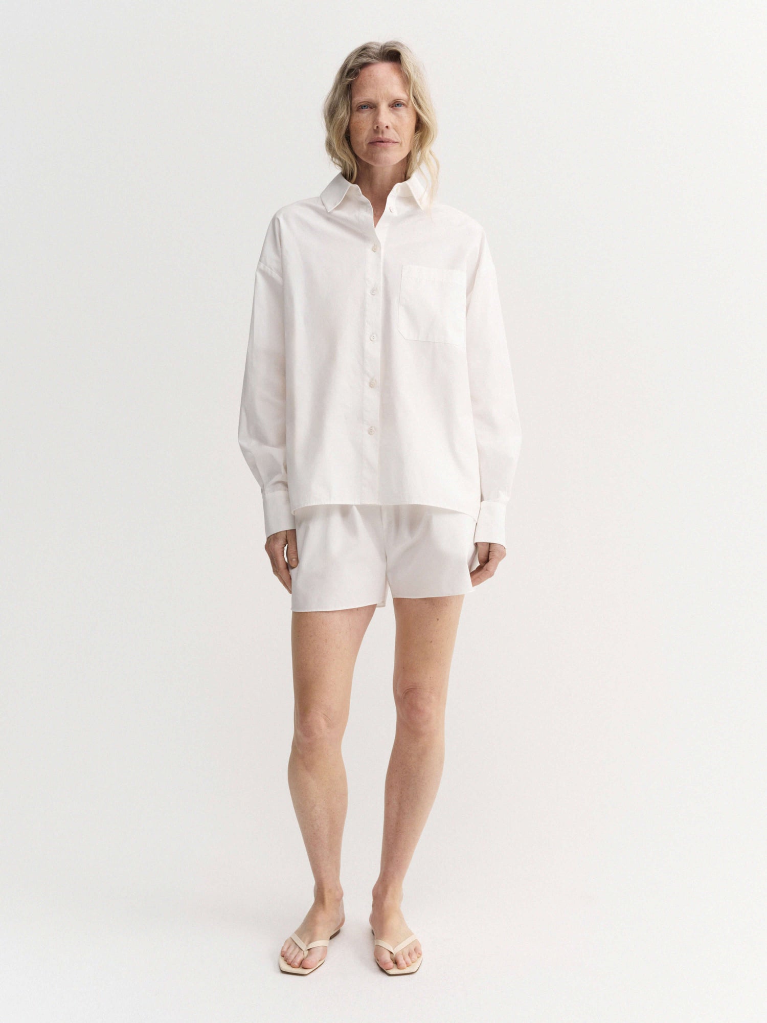 Finn Poplin Shirt, white