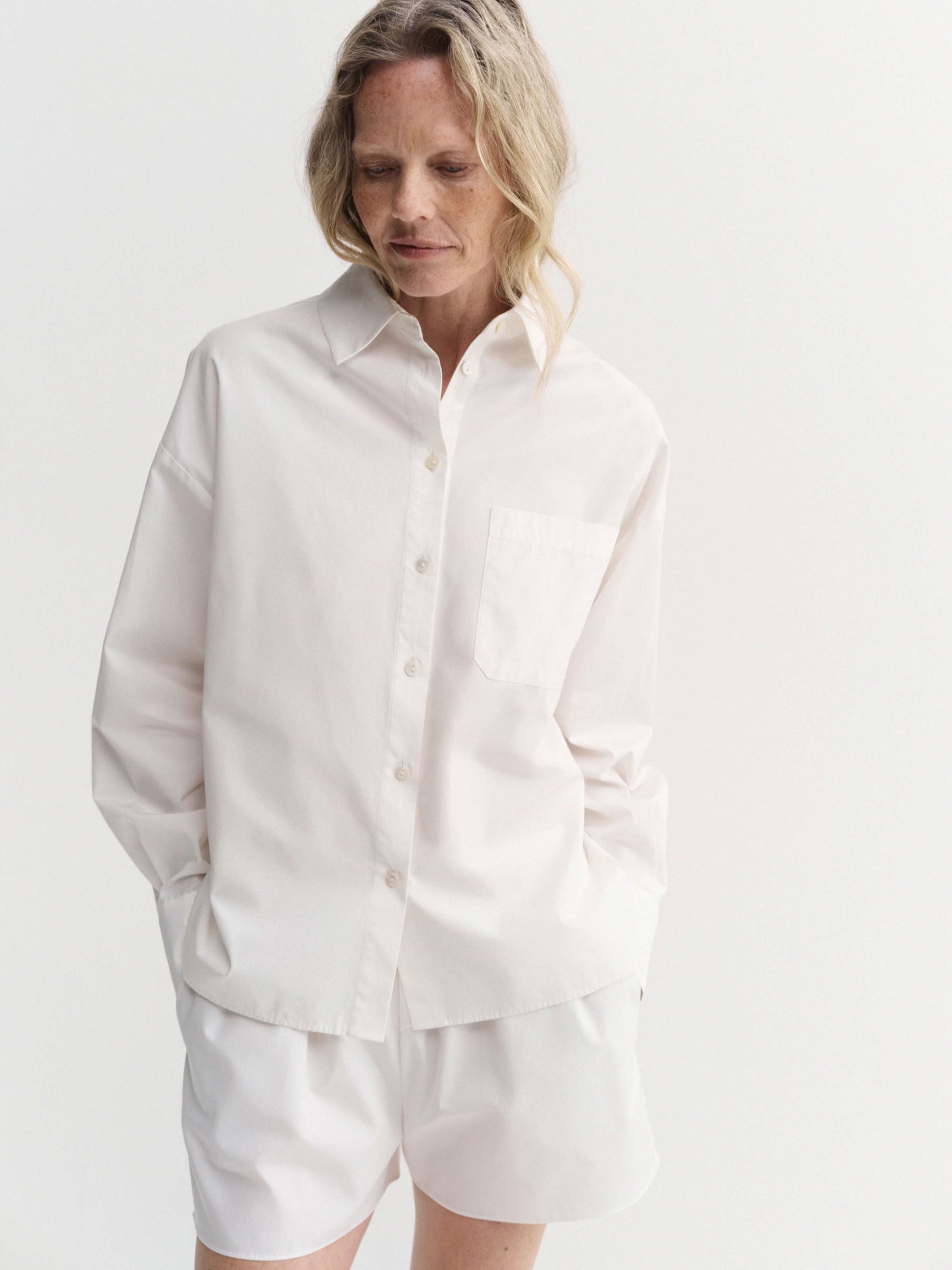 Finn Poplin Shirt, white
