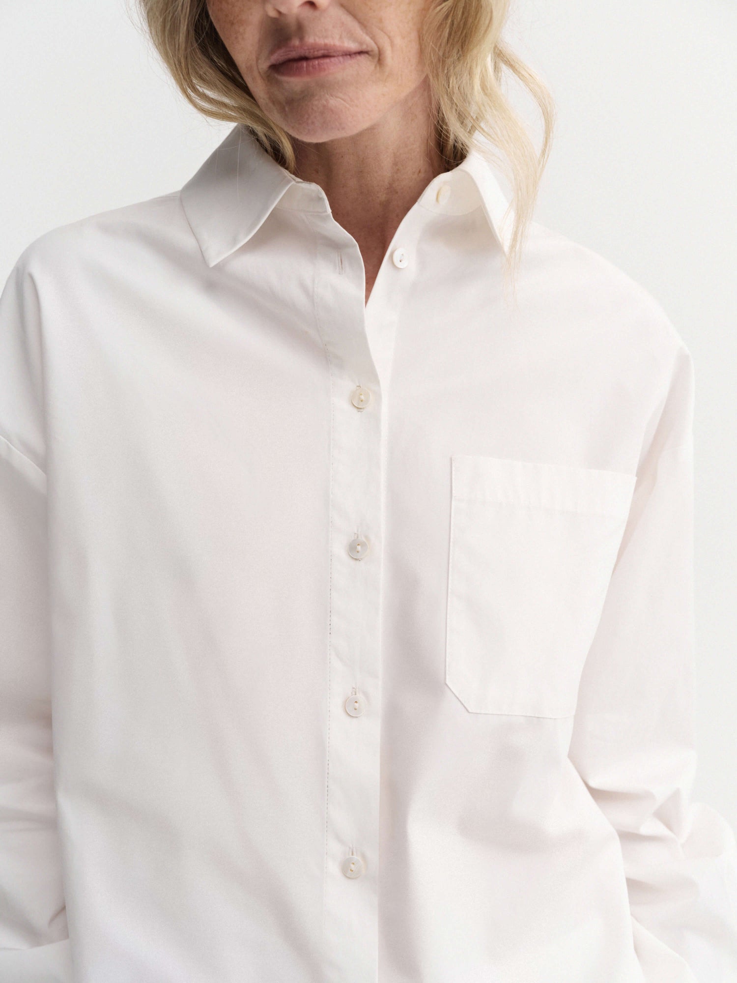 Finn Poplin Shirt, white