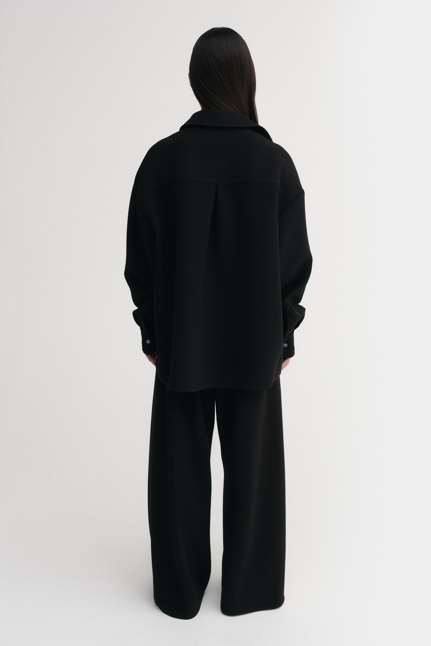 Finn Crepe Shirt, black