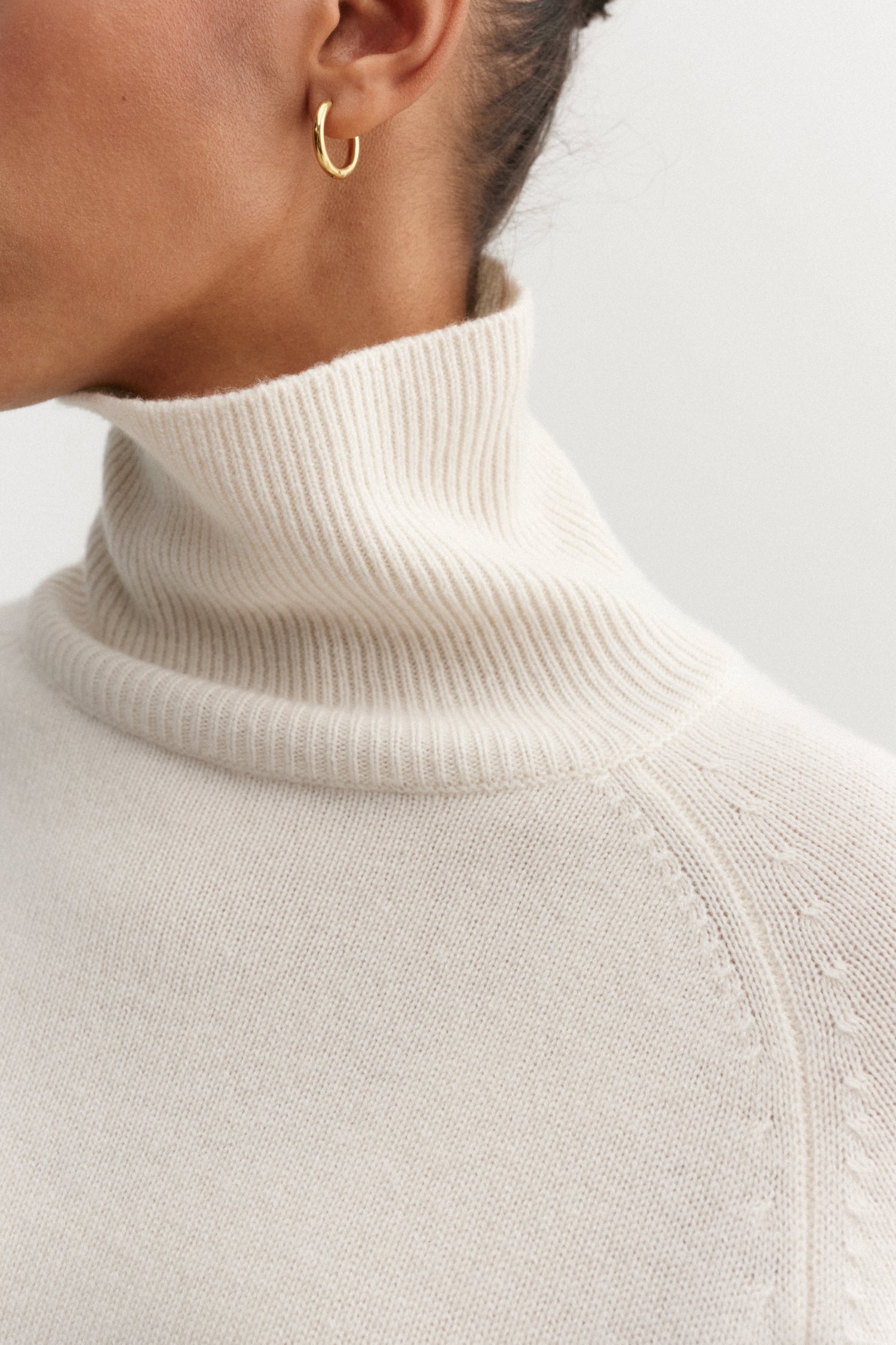 Gigi Turtleneck Sweater, cream