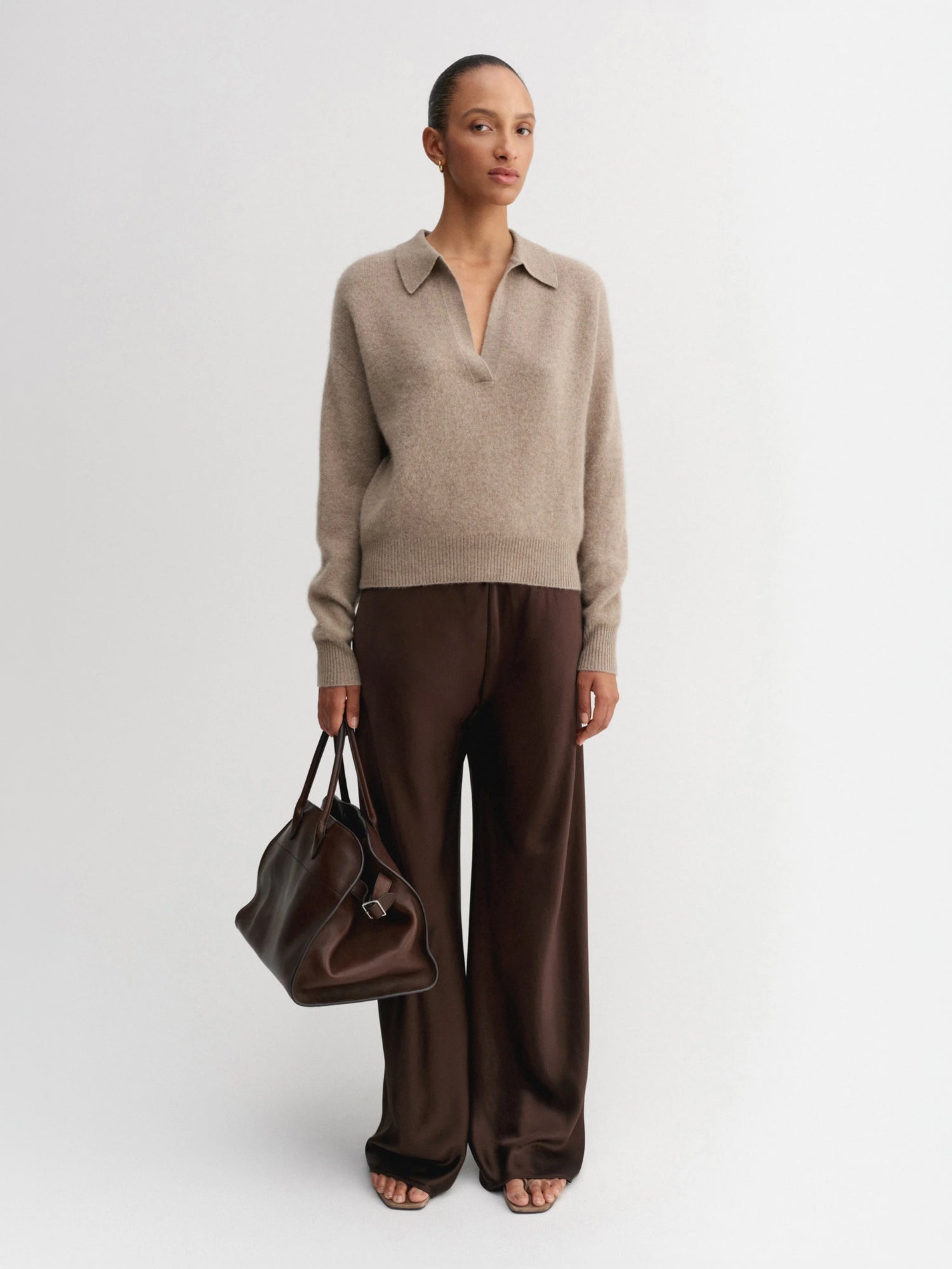 Pull à col Kaia, nougat