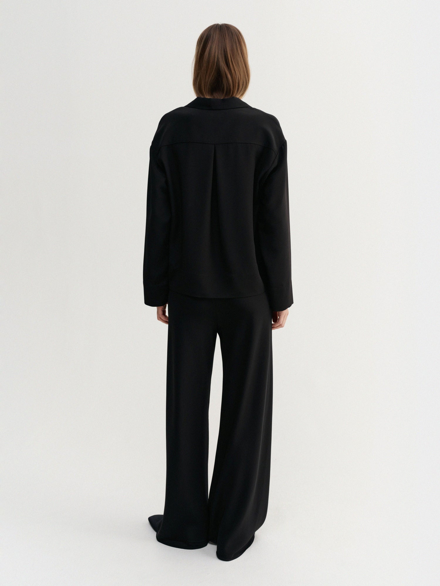 Leia Silk Shirt, black