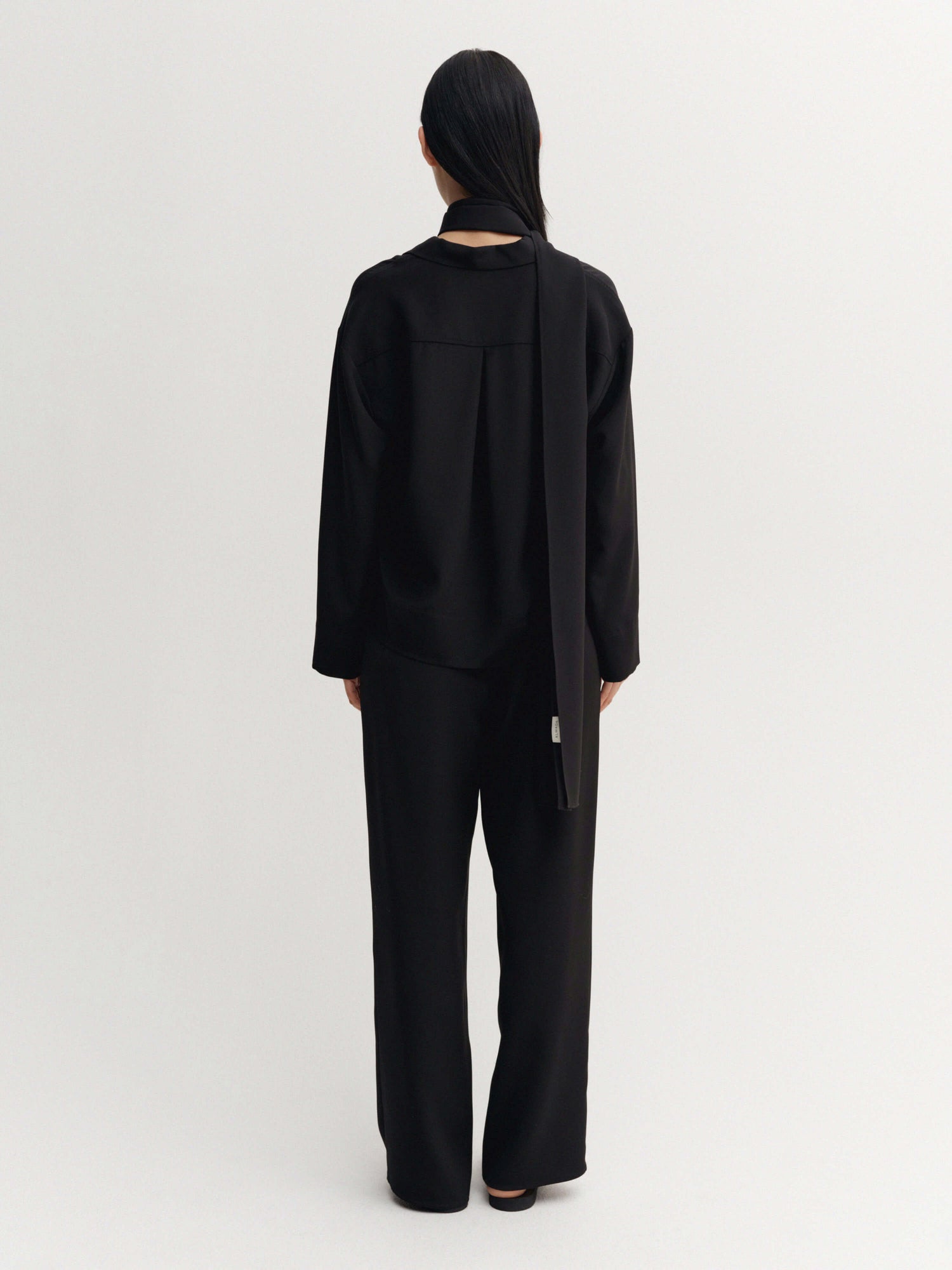 Leia Silk Shirt, black
