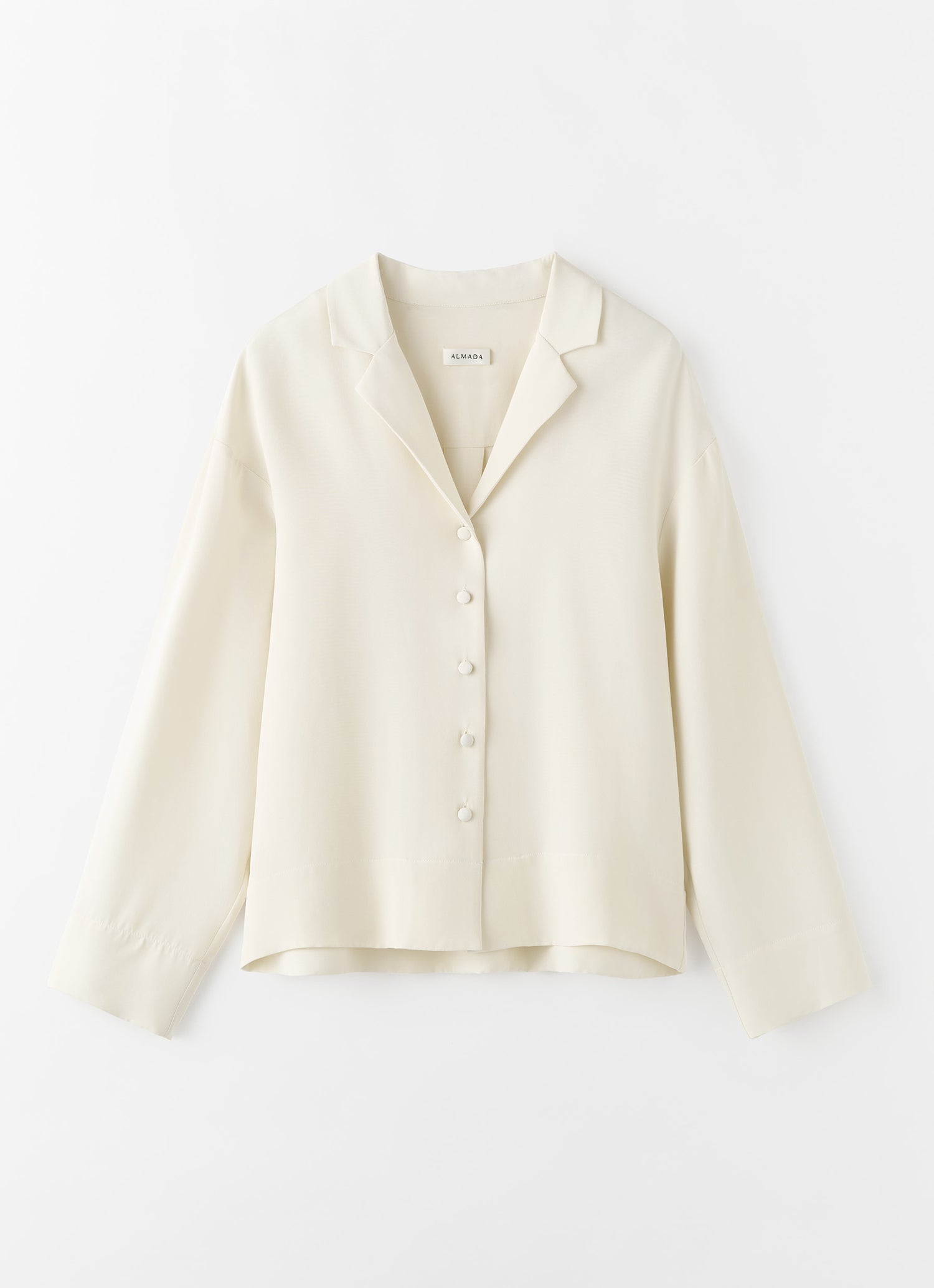 Chemise en soie Leia, couleur vanille