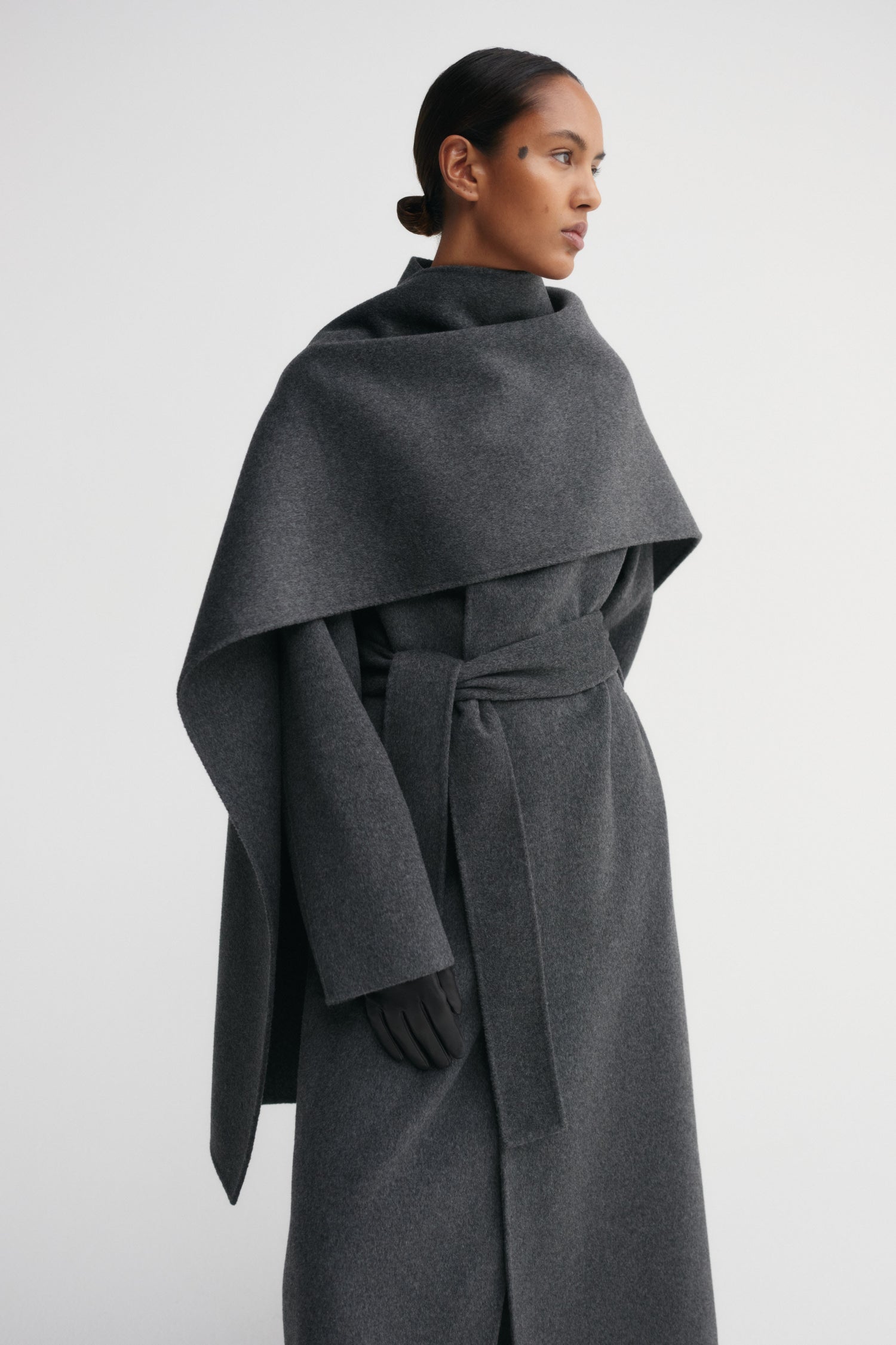 Micha Doublé Scarf, dark grey