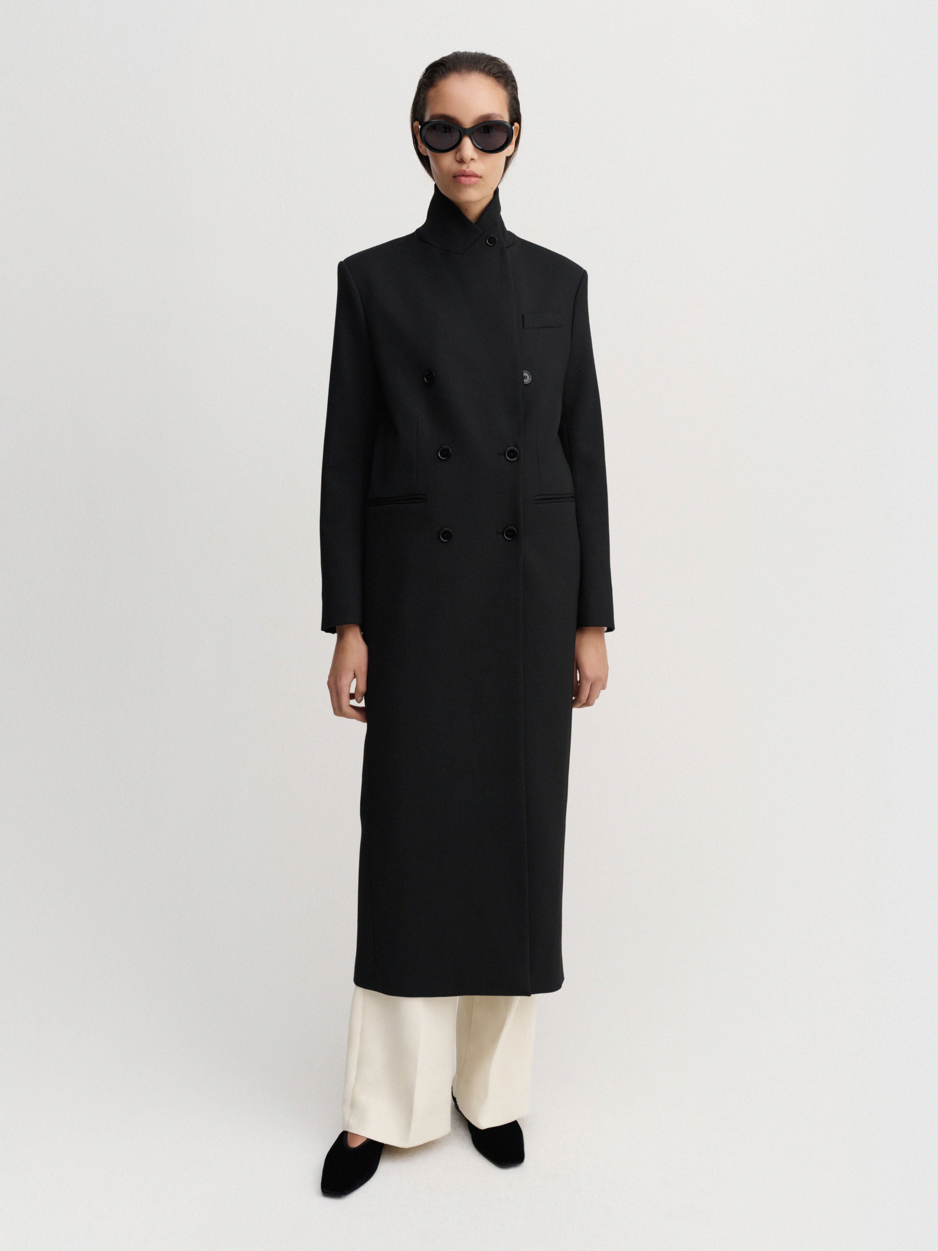 Margot Long Tailored Blazer, black – ALMADA LABEL