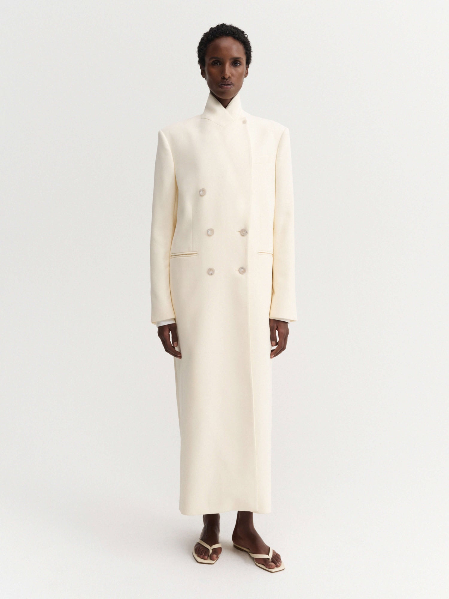 Margot Long Tailored Blazer, cream
