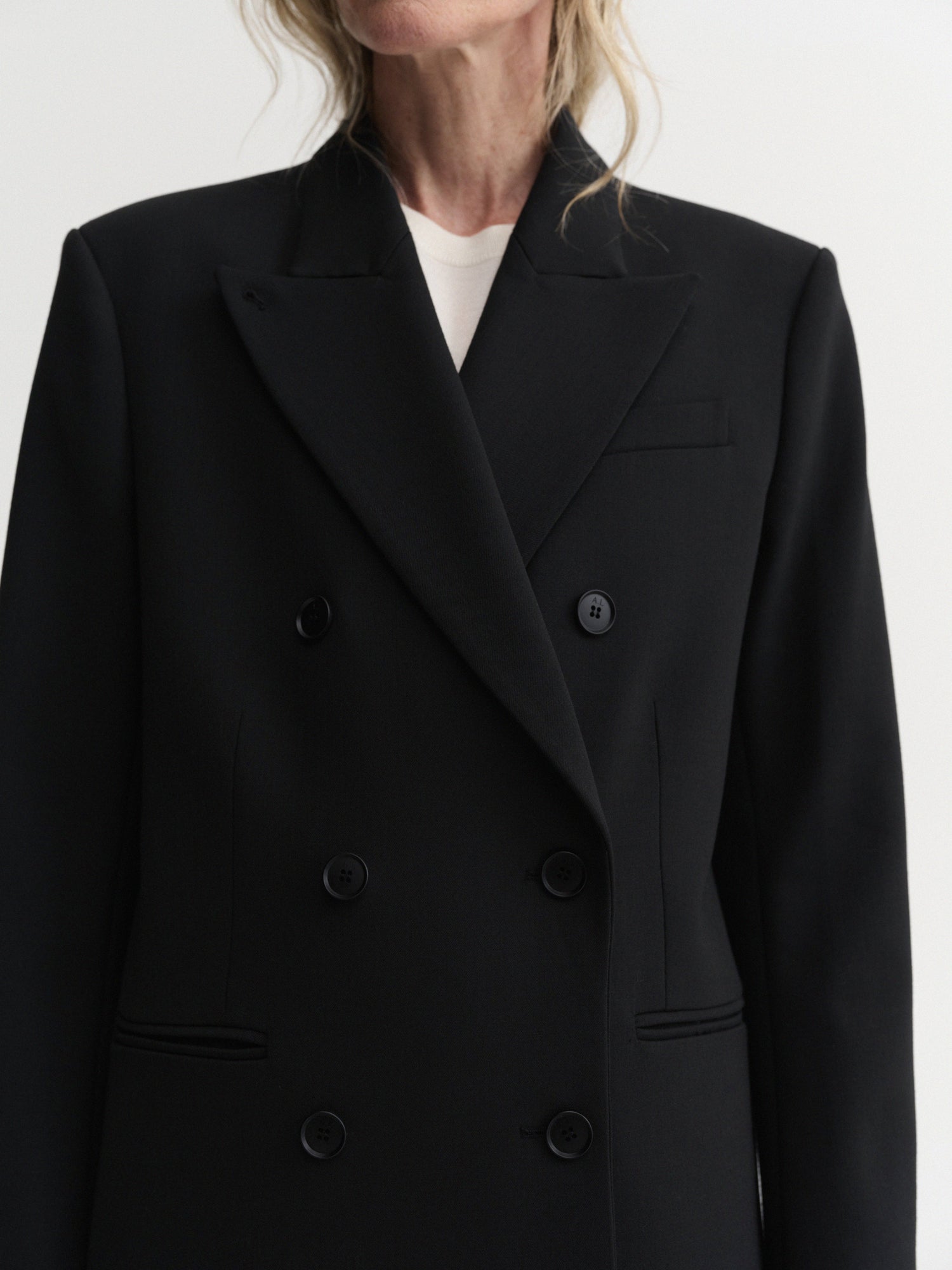 Margot Long Tailored Blazer, black
