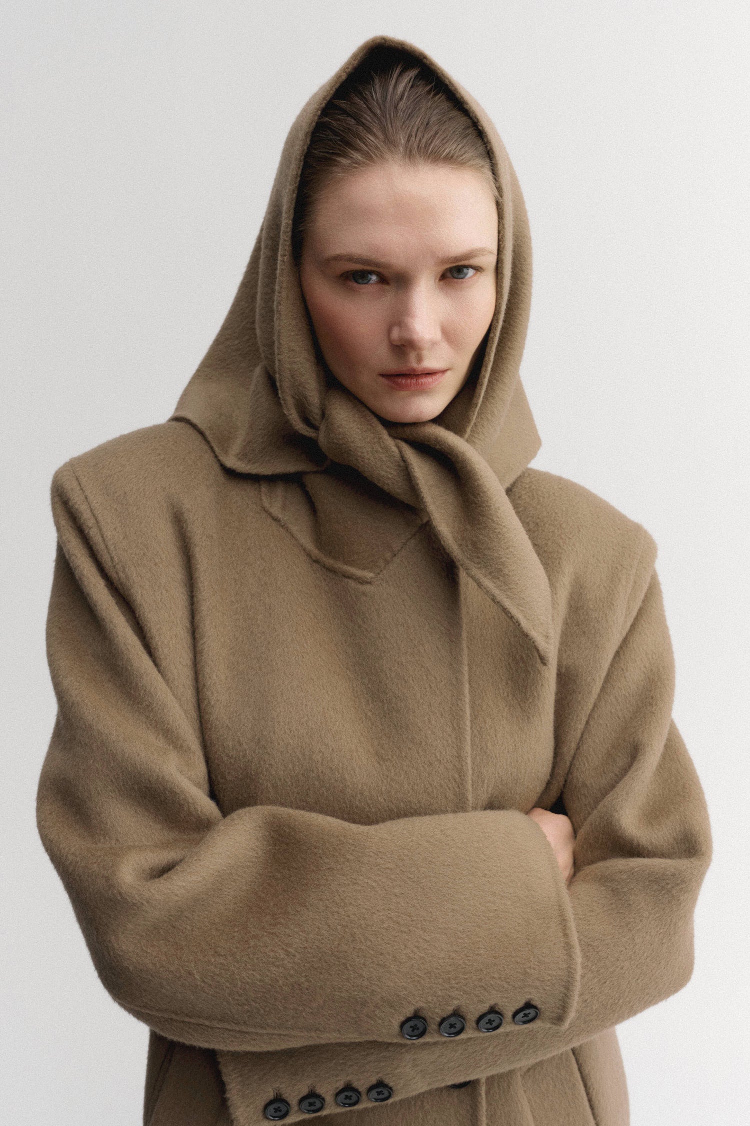 Miley Triangle Scarf, tan