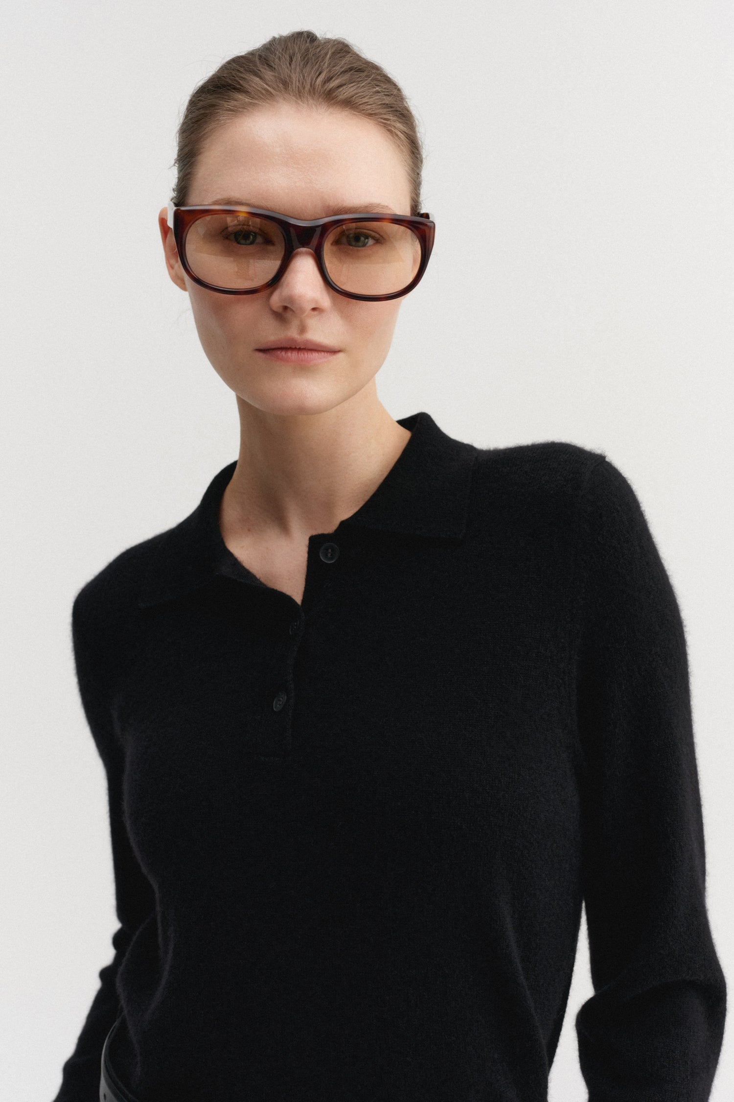 Minou Collar Sweater, black