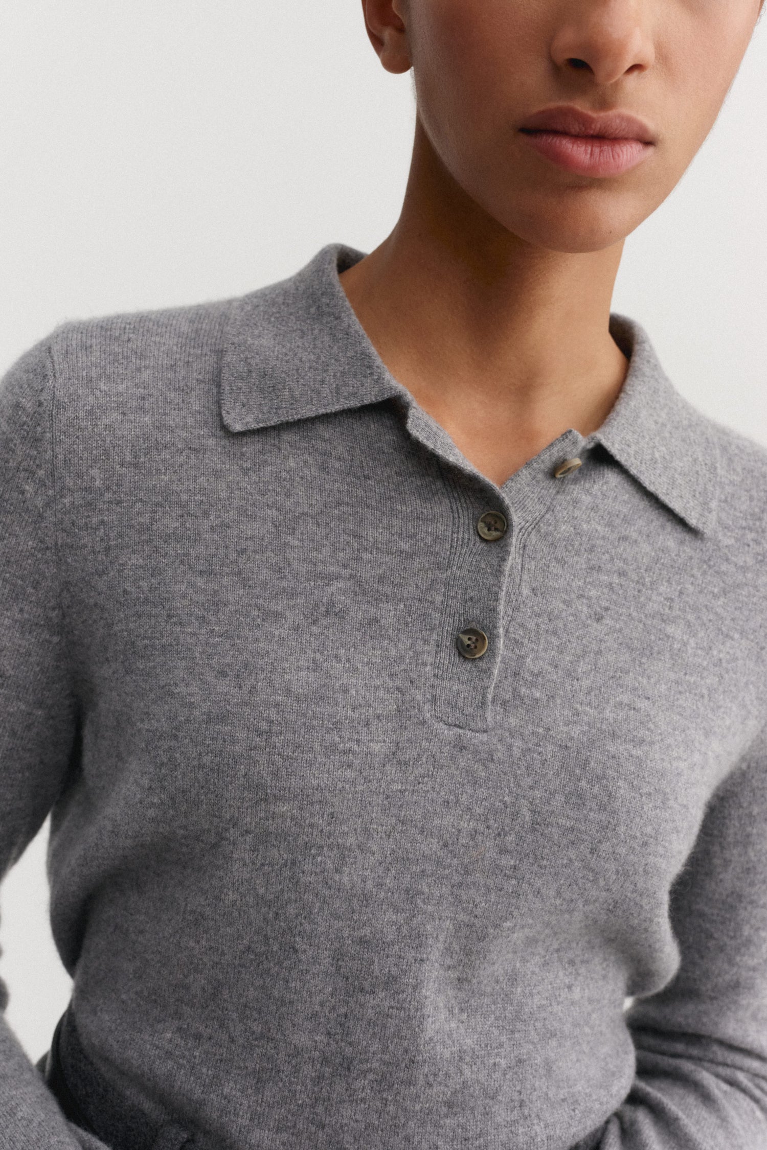 Minou Collar Sweater, grey