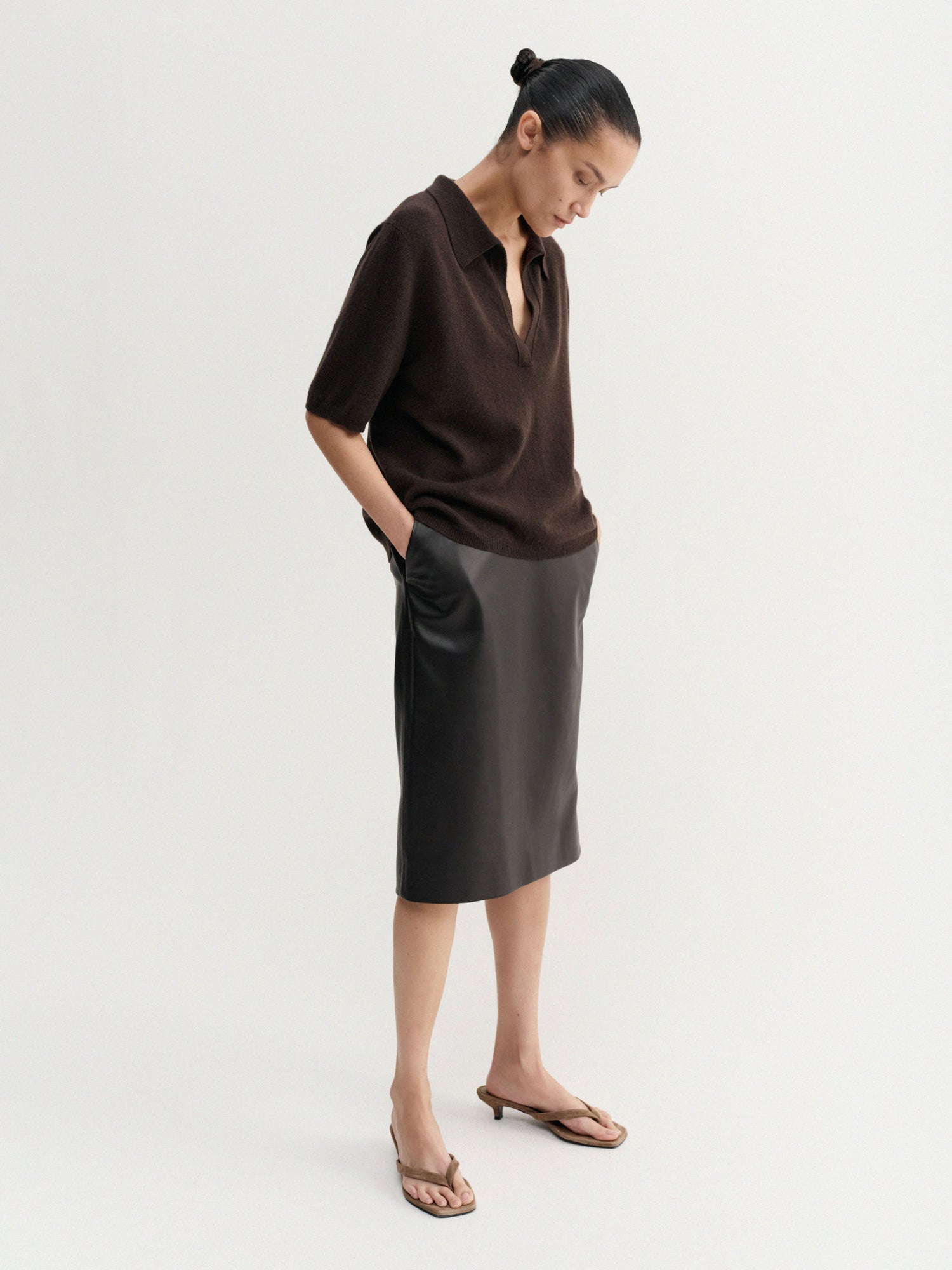 Nessa T-shirt, chocolate