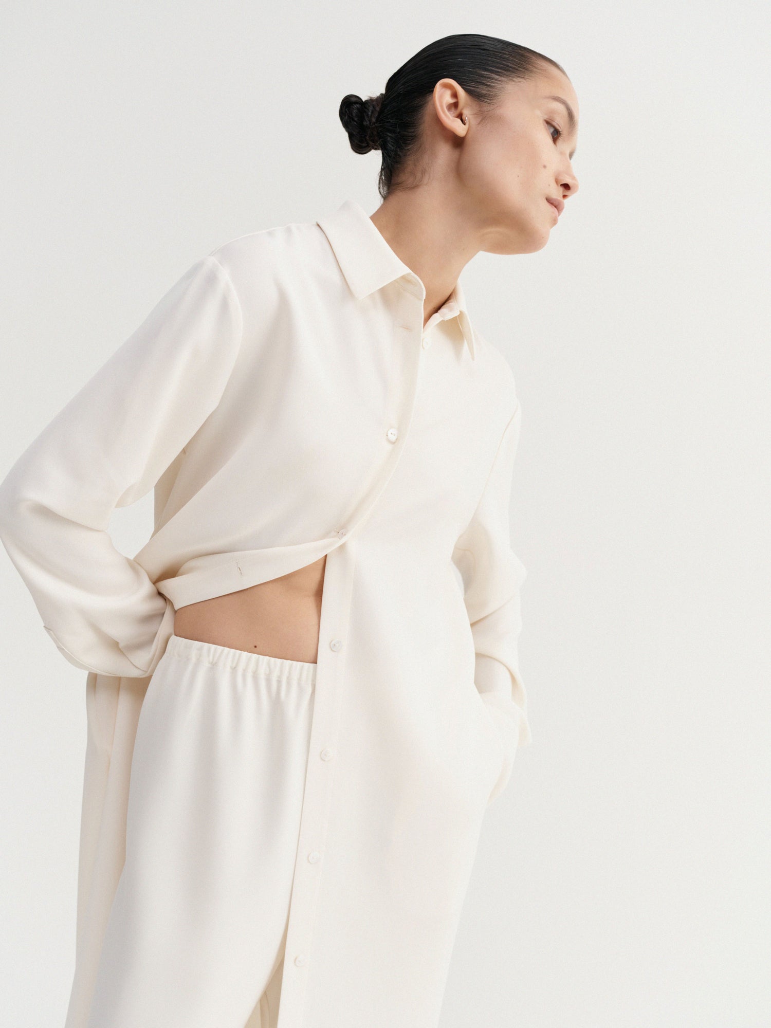 Nile Crepe Dress, cream