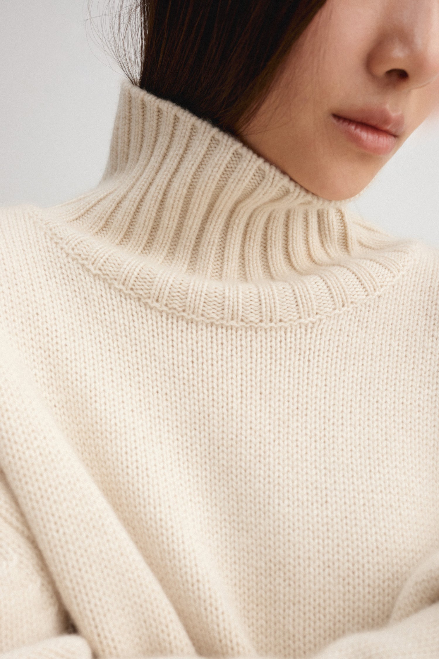 Nola Turtleneck Sweater, vanilla
