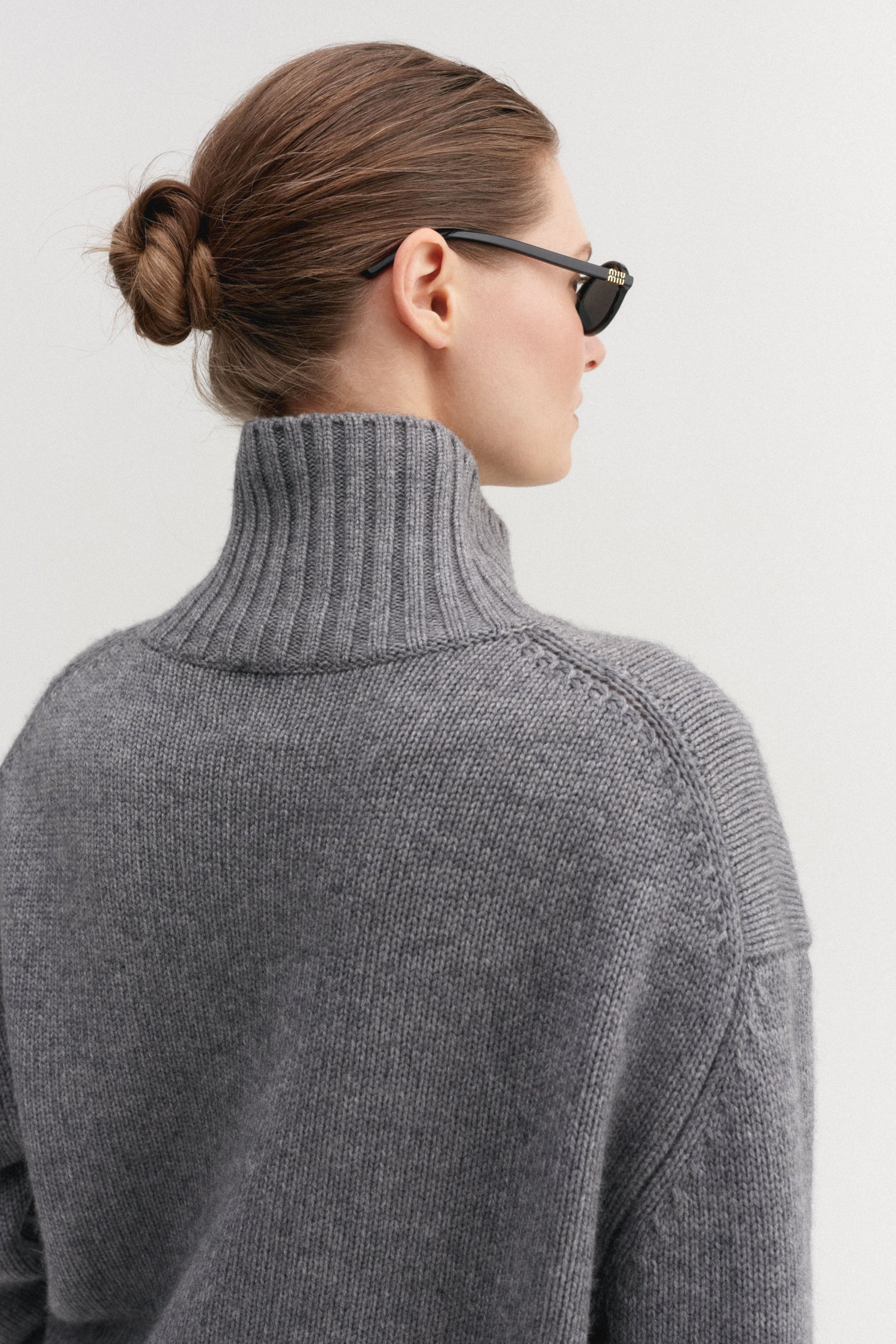 Nola Turtleneck Sweater, grey