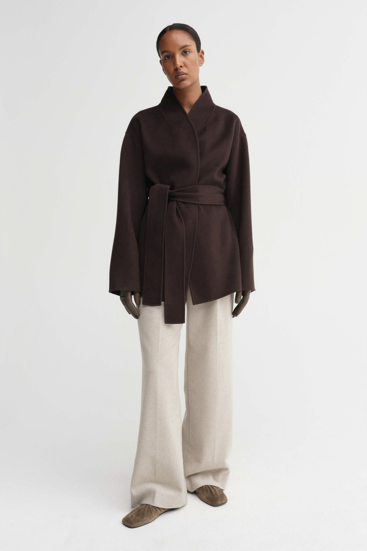 Manteau doublé Noorie, chocolat