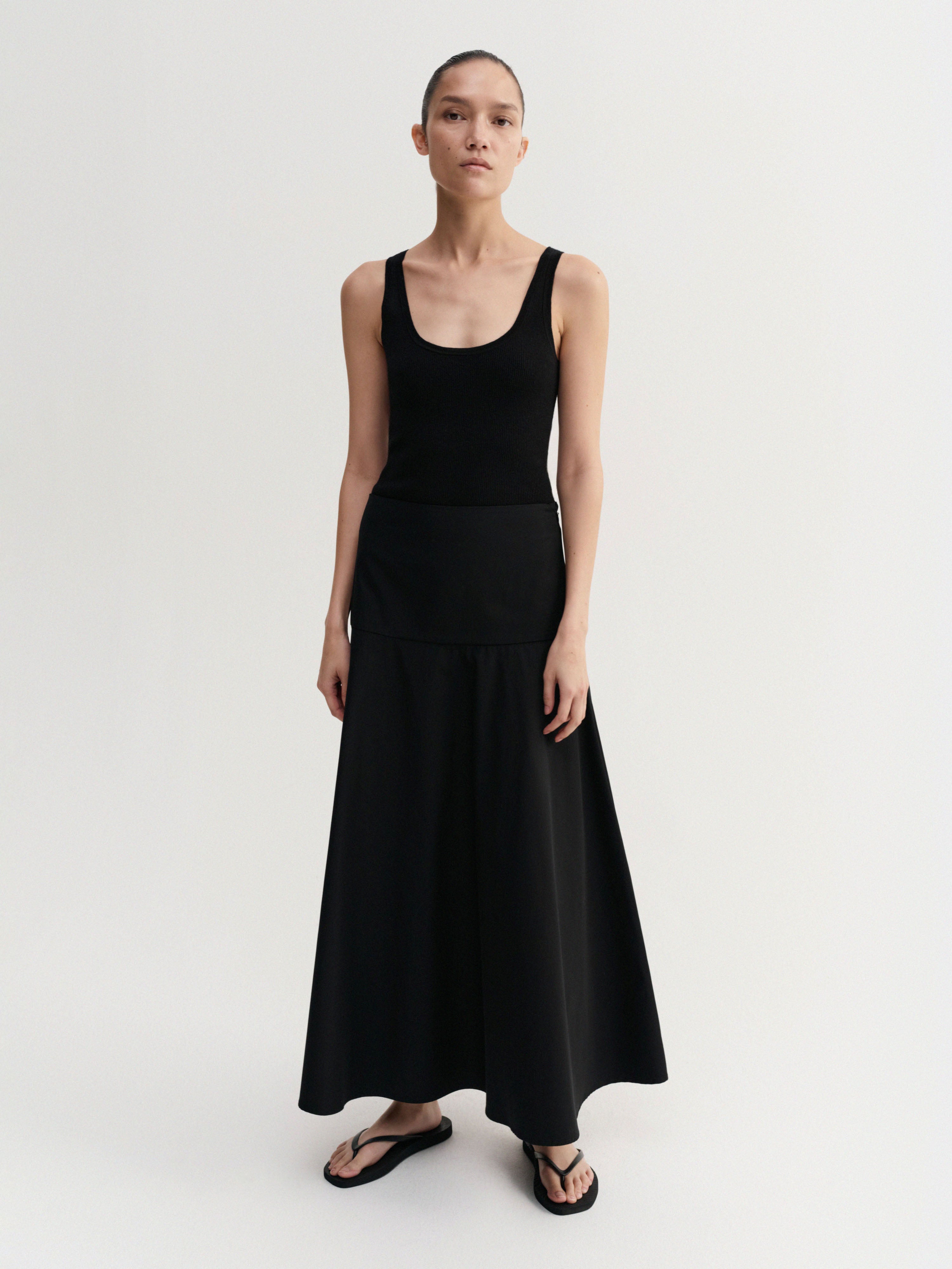 Ona Poplin Skirt, black – ALMADA LABEL