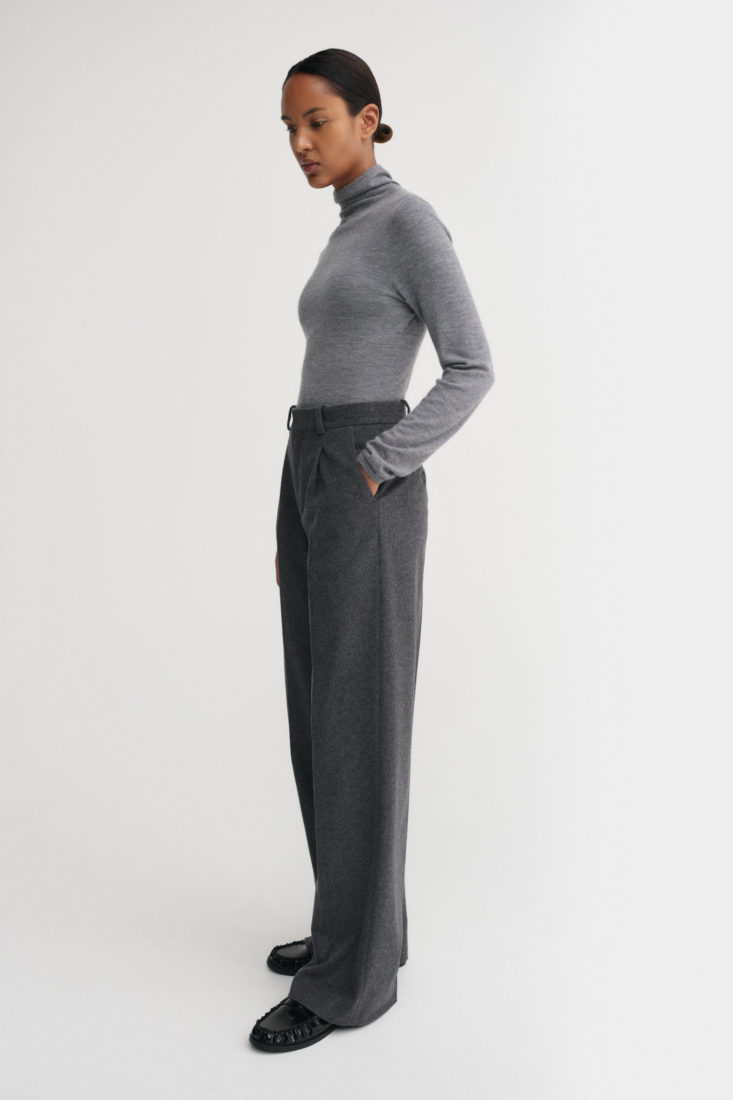 Penny Soft Trousers, dark grey