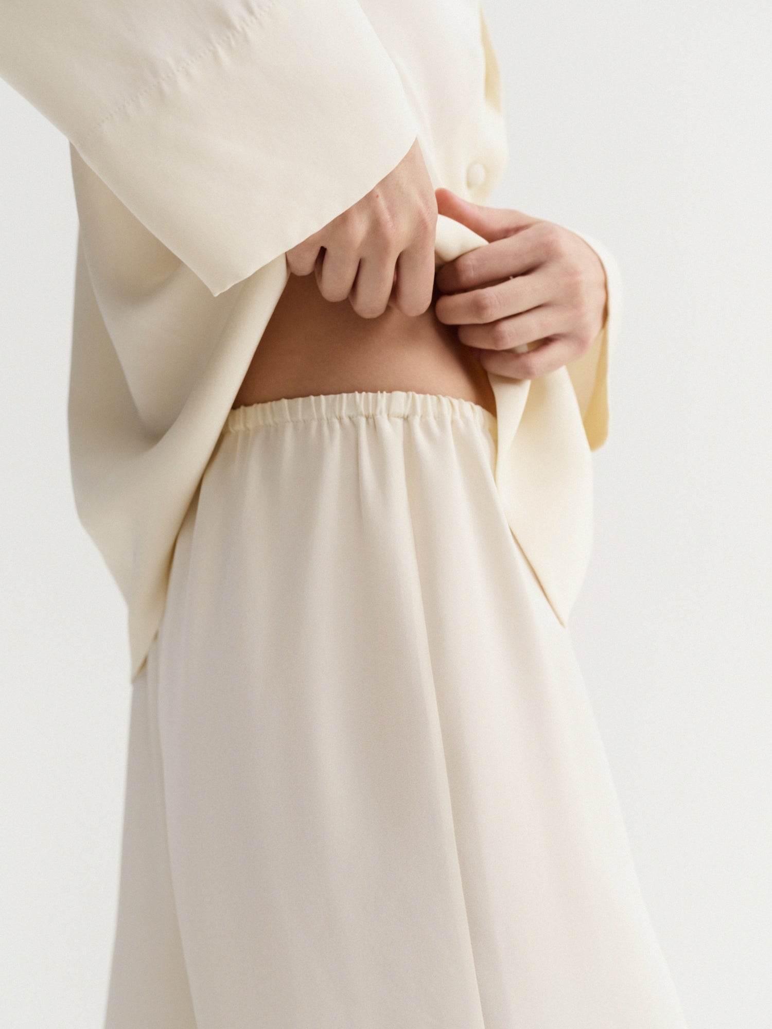 Philine Silk Pants, vanilla