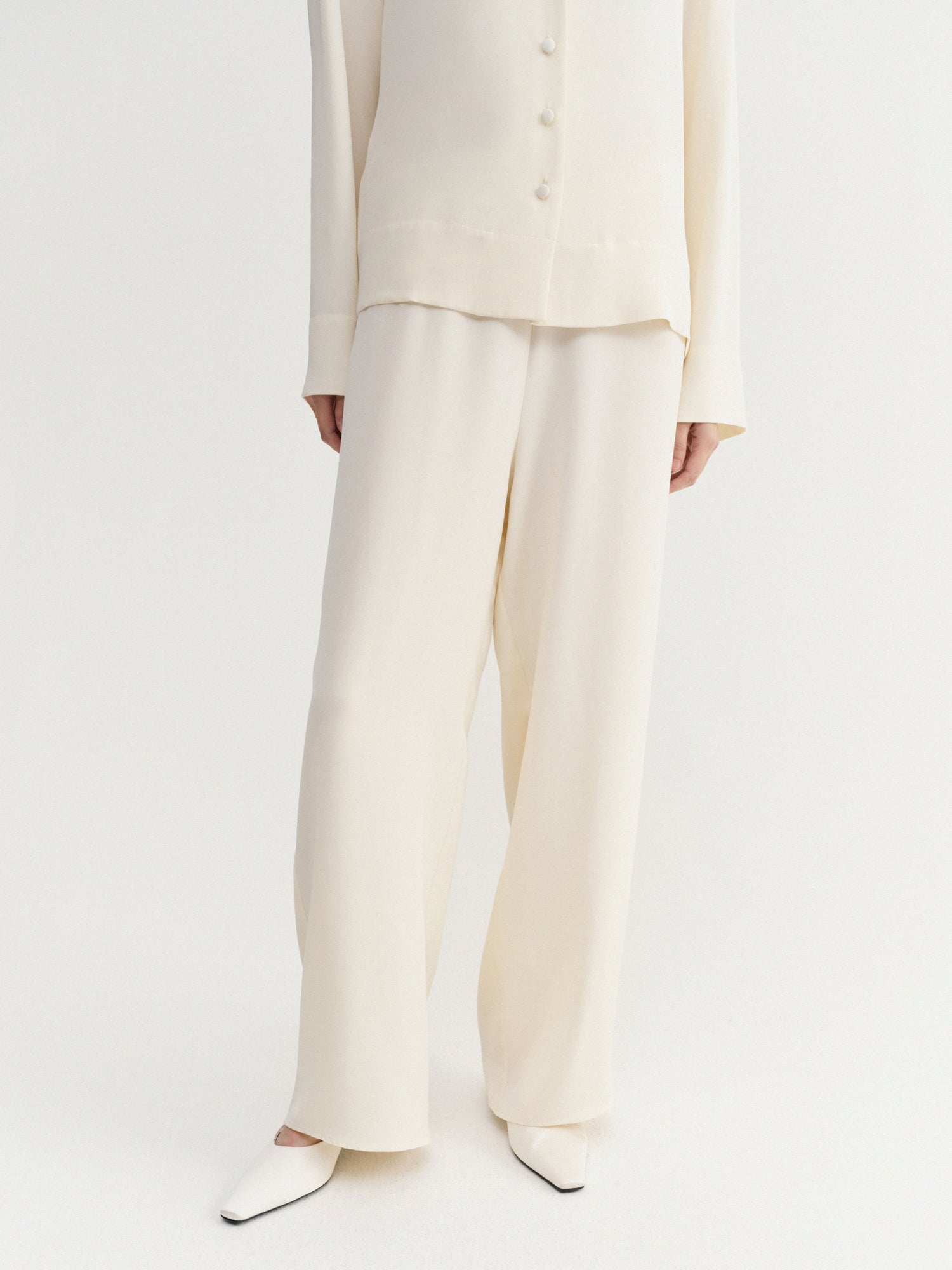 Philine Silk Pants, vanilla