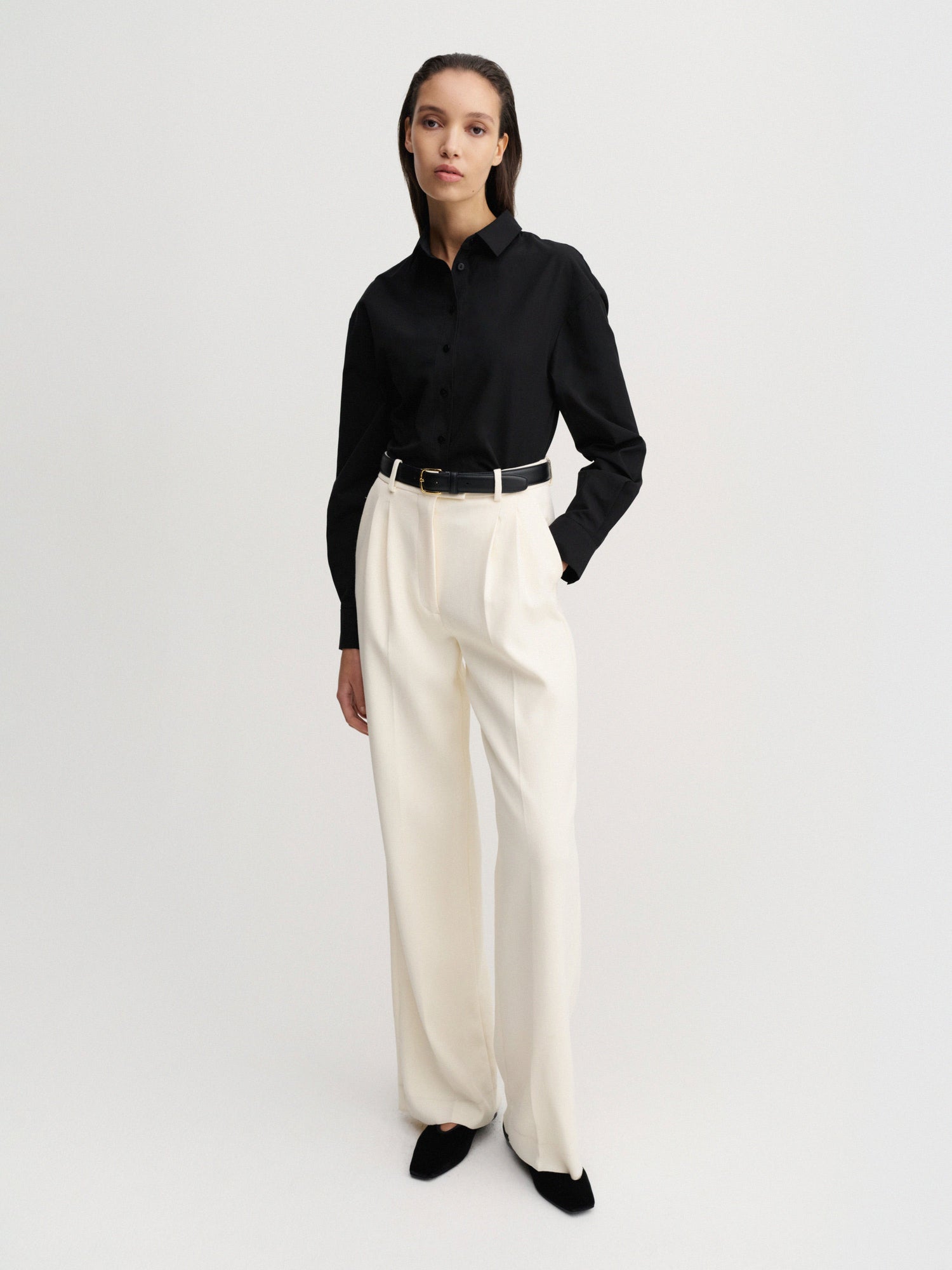 Fanna Poplin Shirt, black