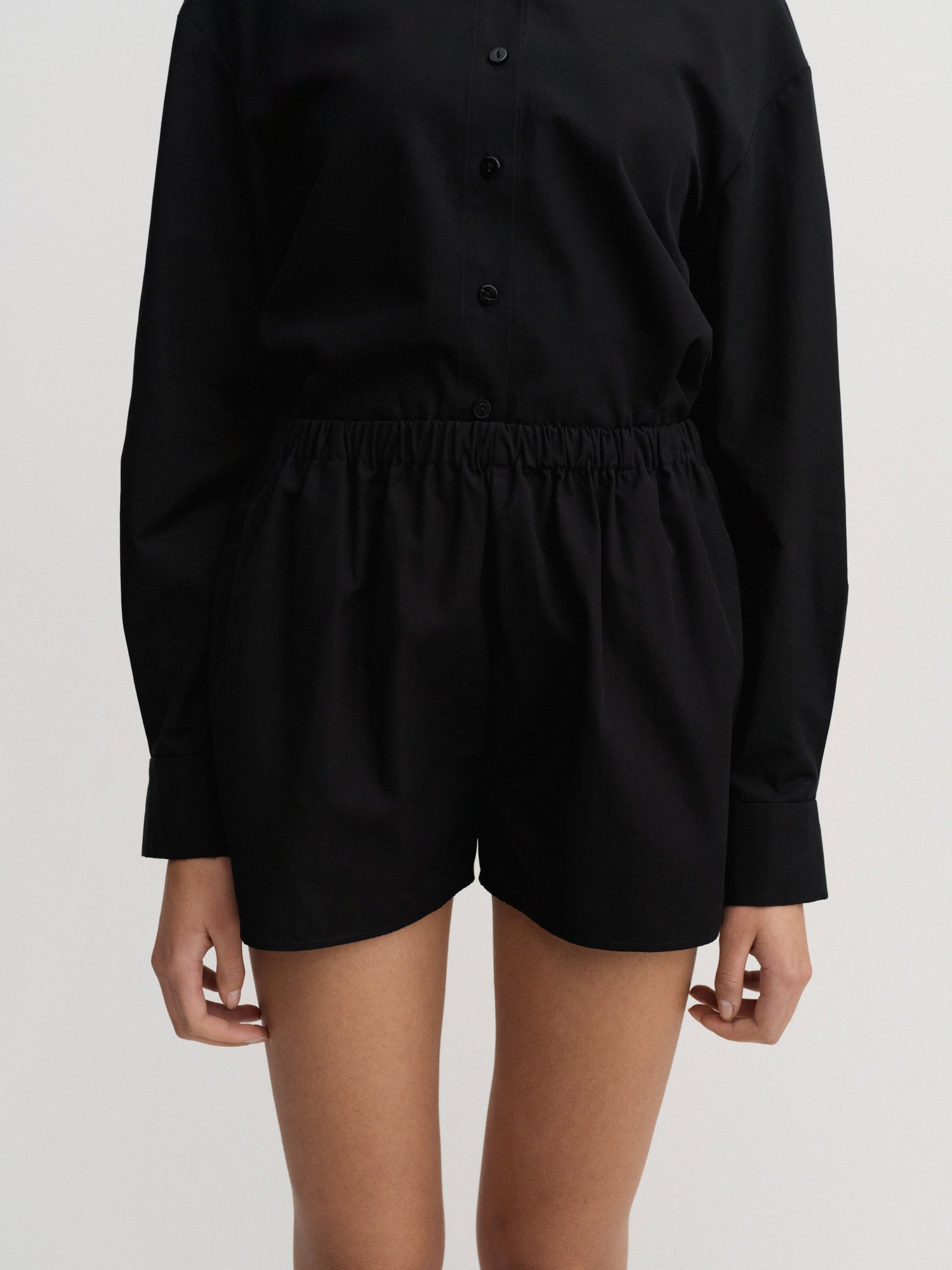 Blay Poplin Shorts, black