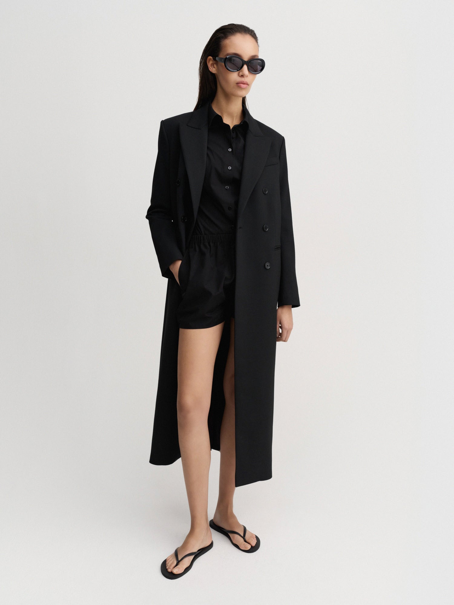 Blay Poplin Shorts, black