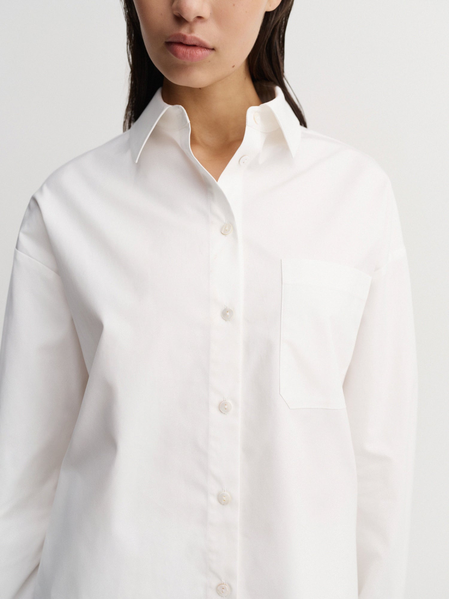 Finn Poplin Shirt, white